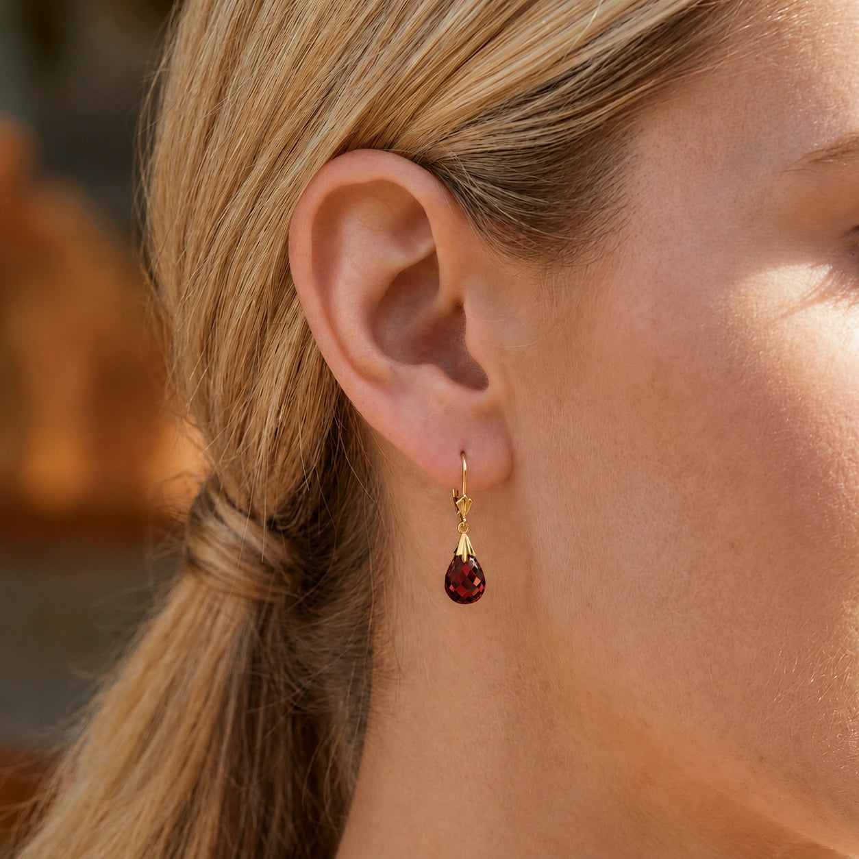 Yellow Gold Garnet — Mariaelvira