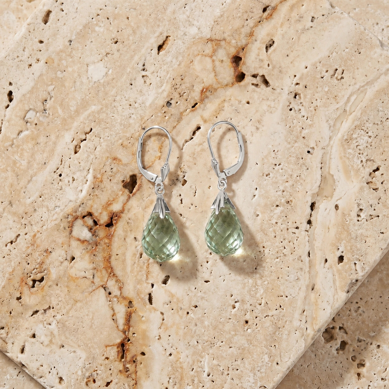 White Gold Green Amethyst — Mariaelvira