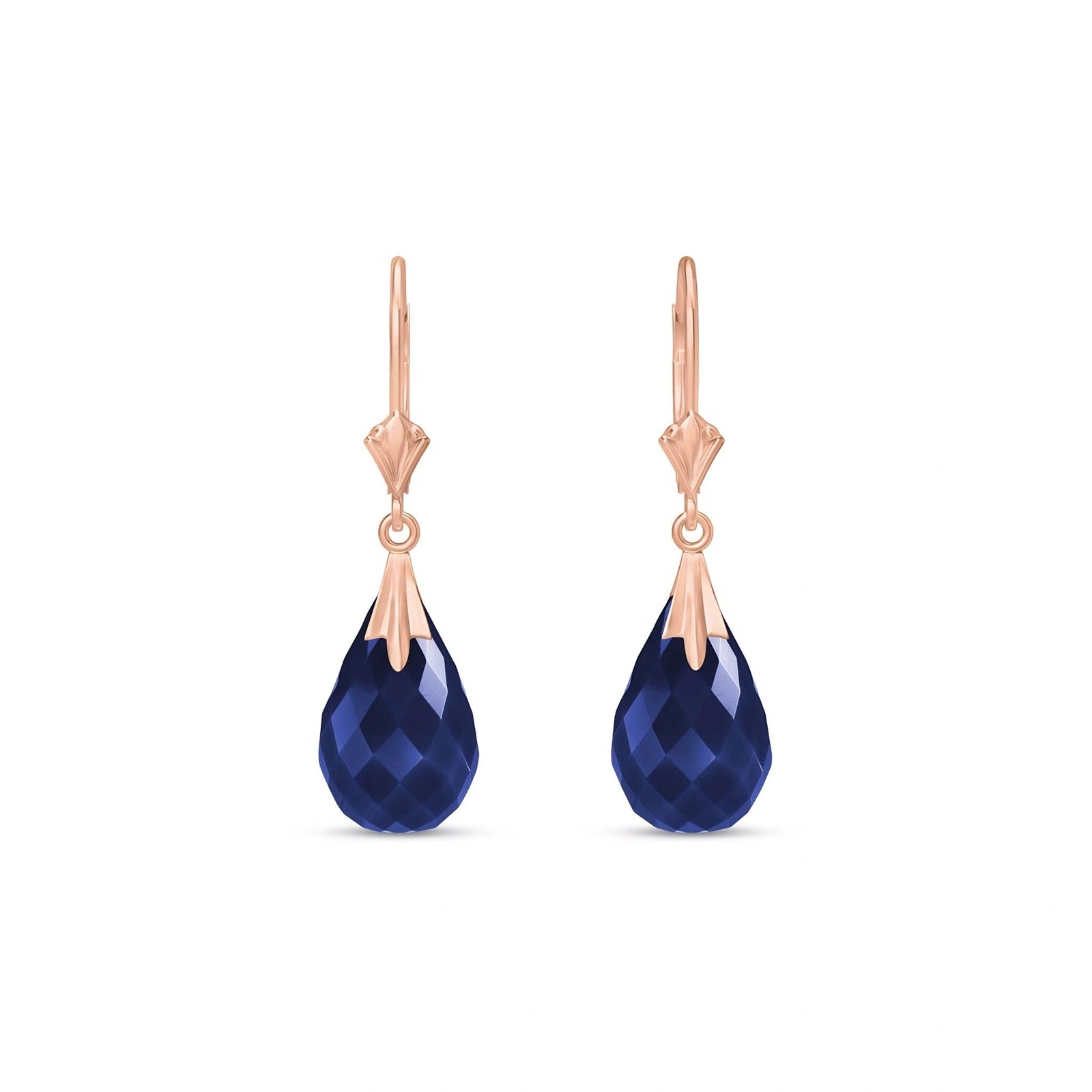 Rose Gold Celeste Earrings Sapphire 10K — Bianca