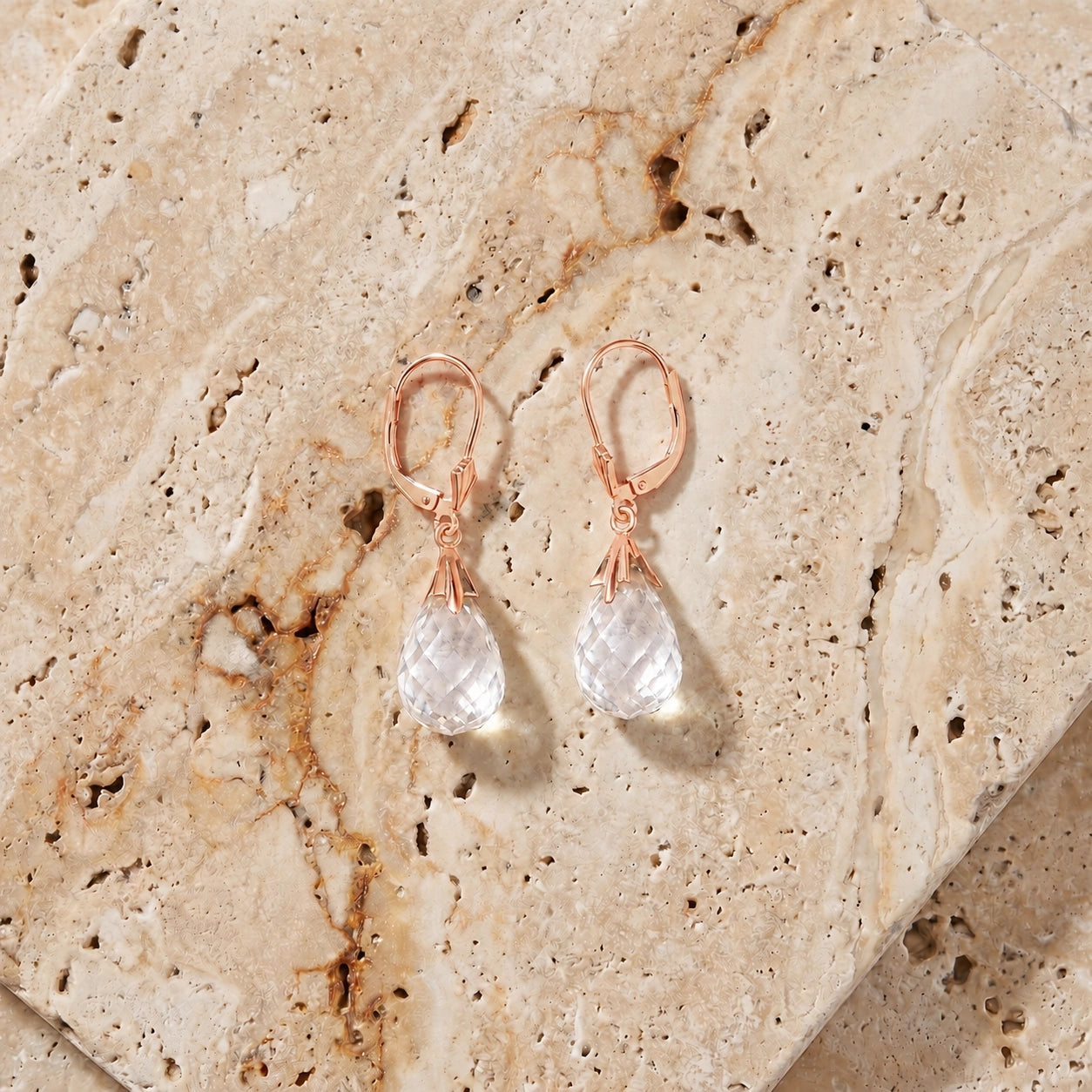 Rose Gold White Topaz — Mariaelvira