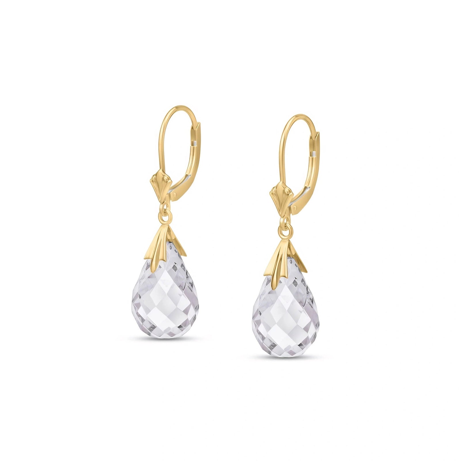 Yellow Gold White Topaz — Mariaelvira