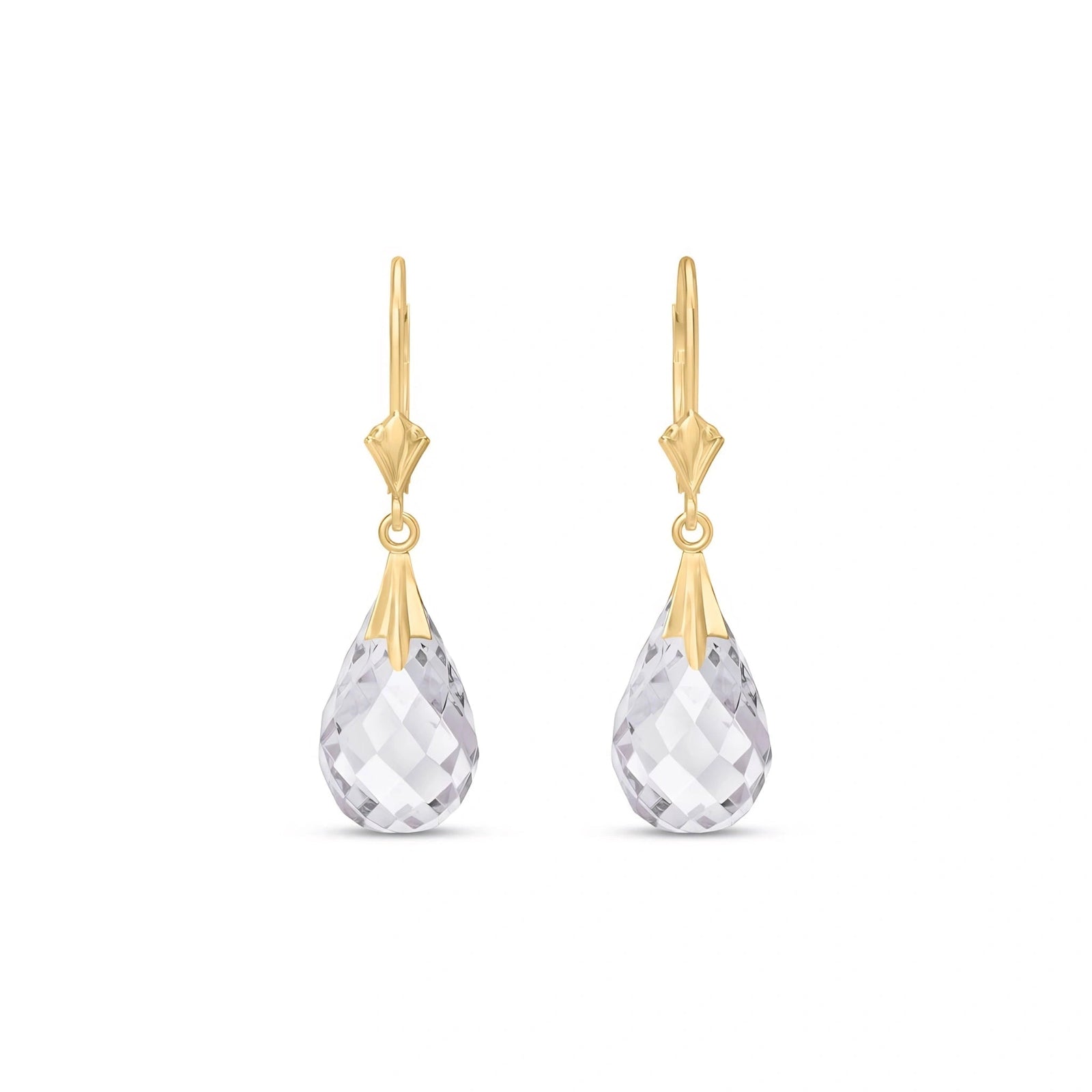 Yellow Gold White Topaz — Mariaelvira