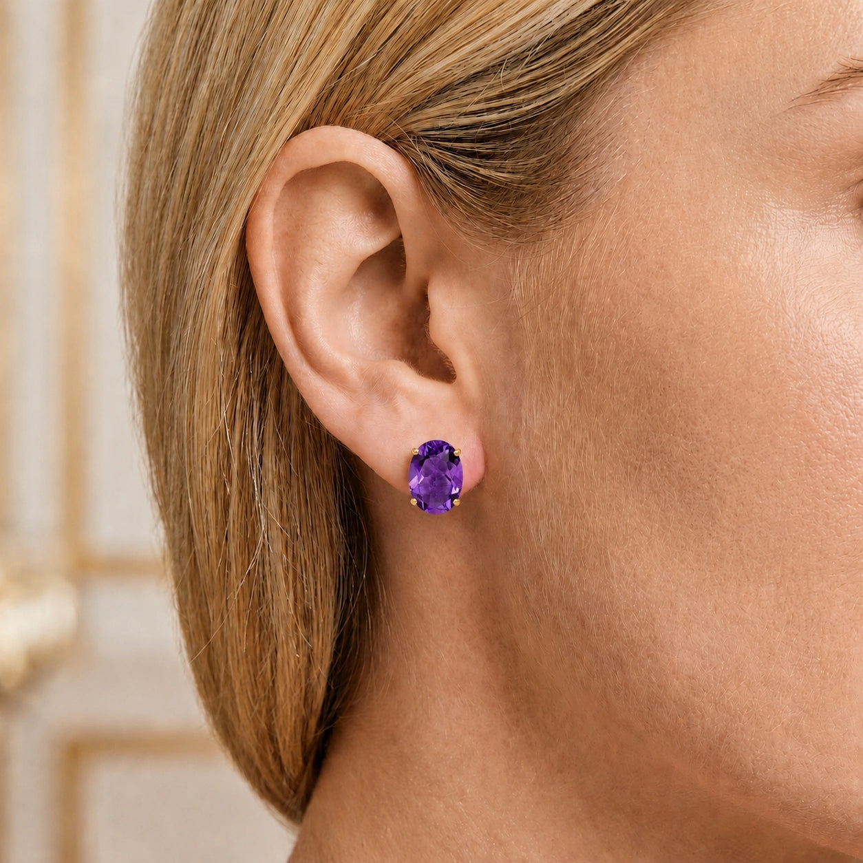 Yellow Gold Amethyst — Mariaemanuela