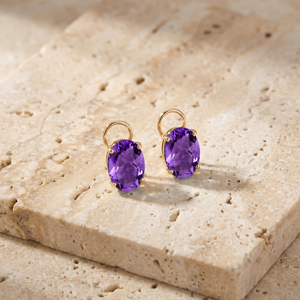 Yellow Gold Amethyst — Mariaemanuela