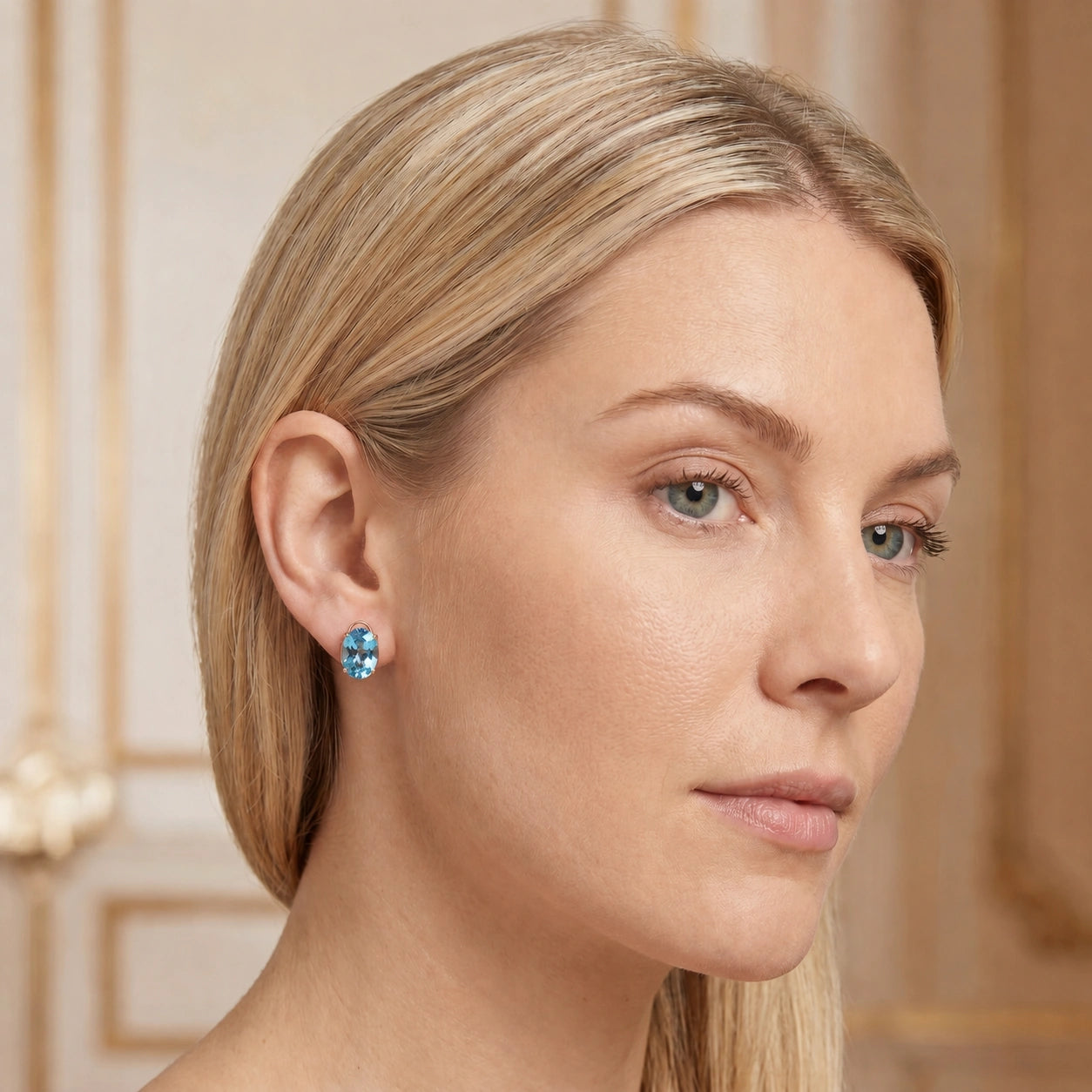 Rose Gold Blue Topaz — Mariaemanuela