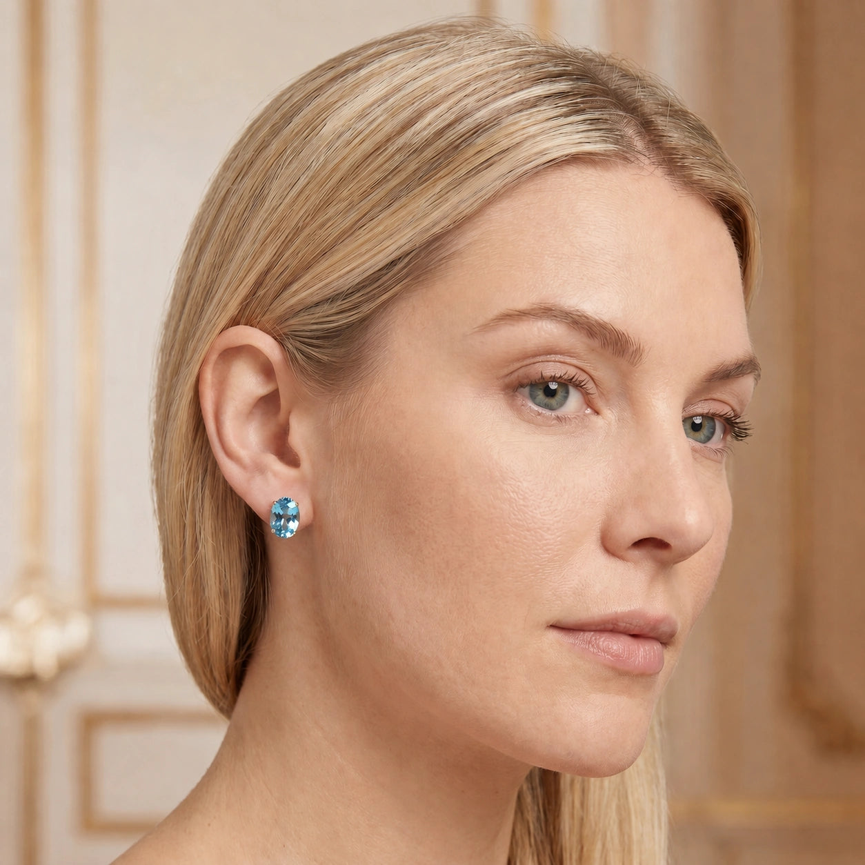 White Gold Blue Topaz — Mariaemanuela