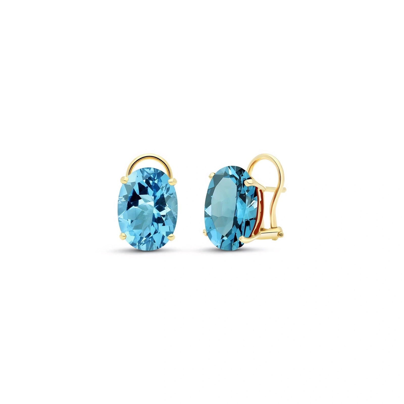 Yellow Gold Blue Topaz — Mariaemanuela