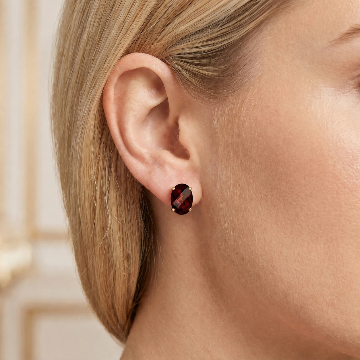 Yellow Gold Garnet — Mariaemanuela