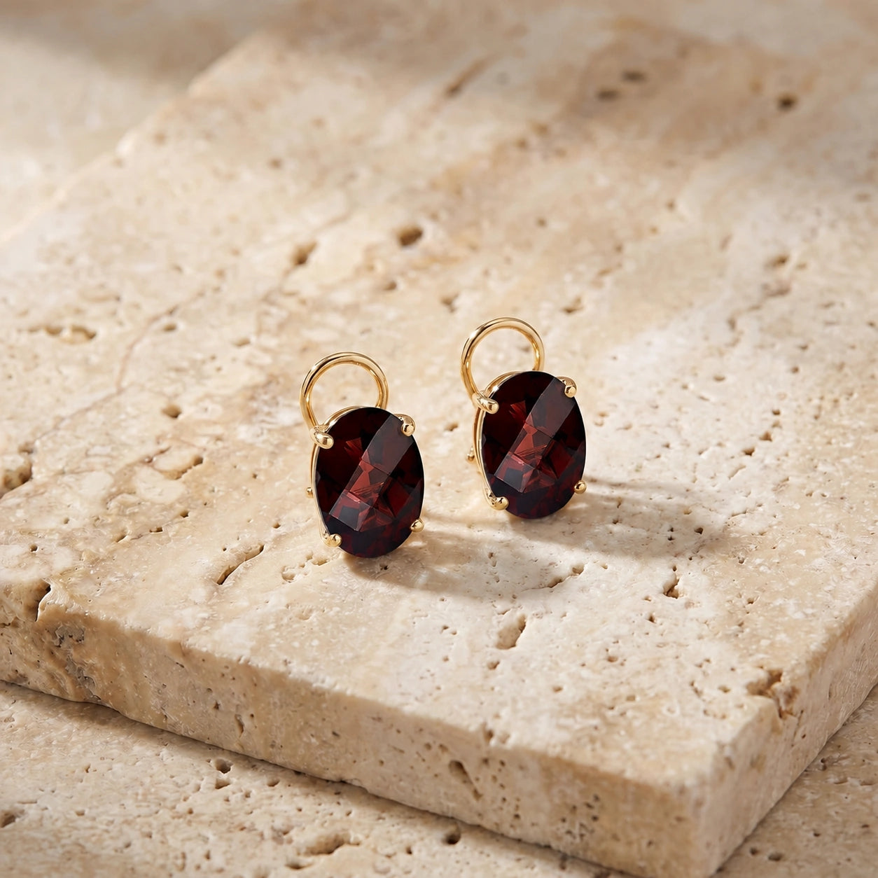 Yellow Gold Garnet — Mariaemanuela