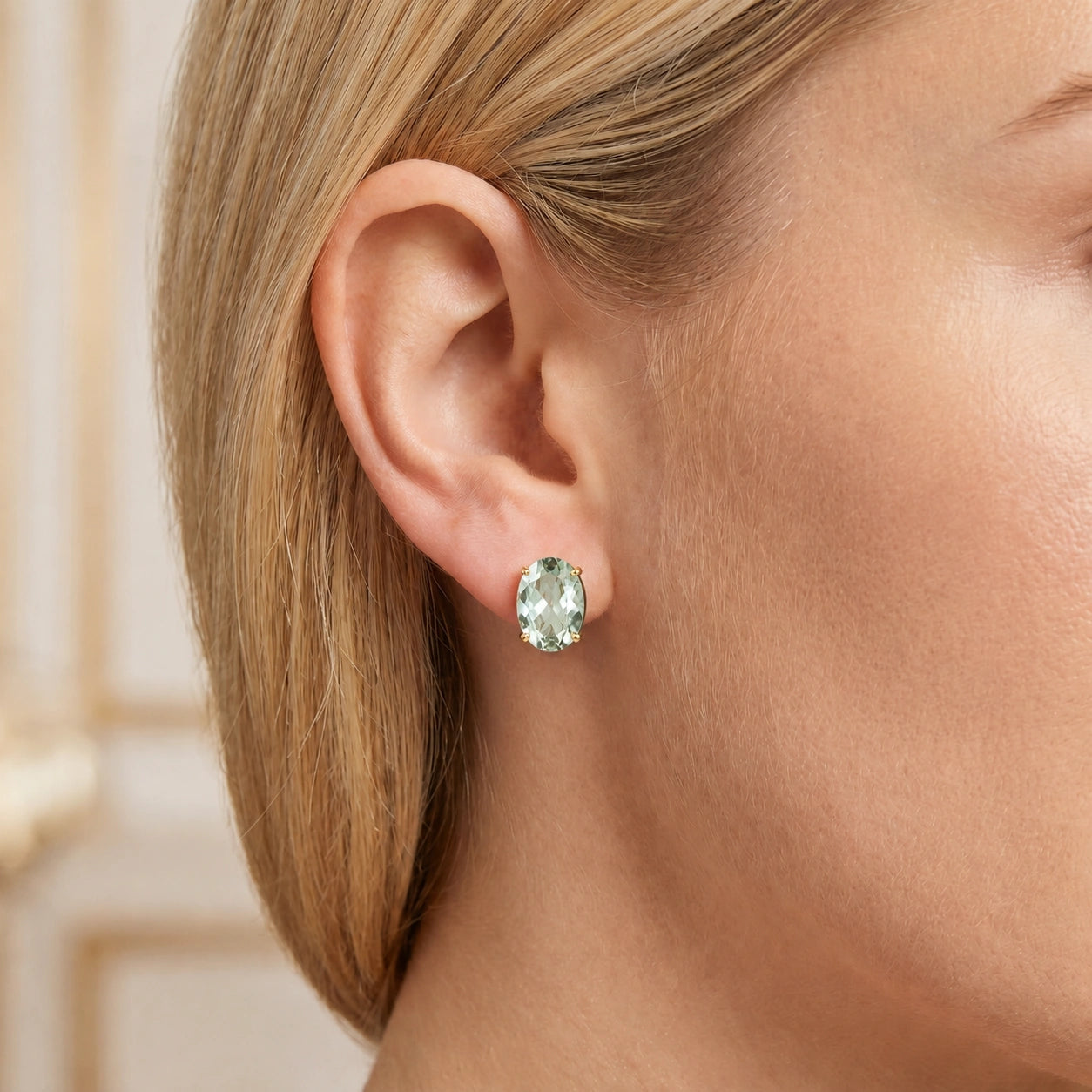 Yellow Gold Green Amethyst — Mariaemanuela
