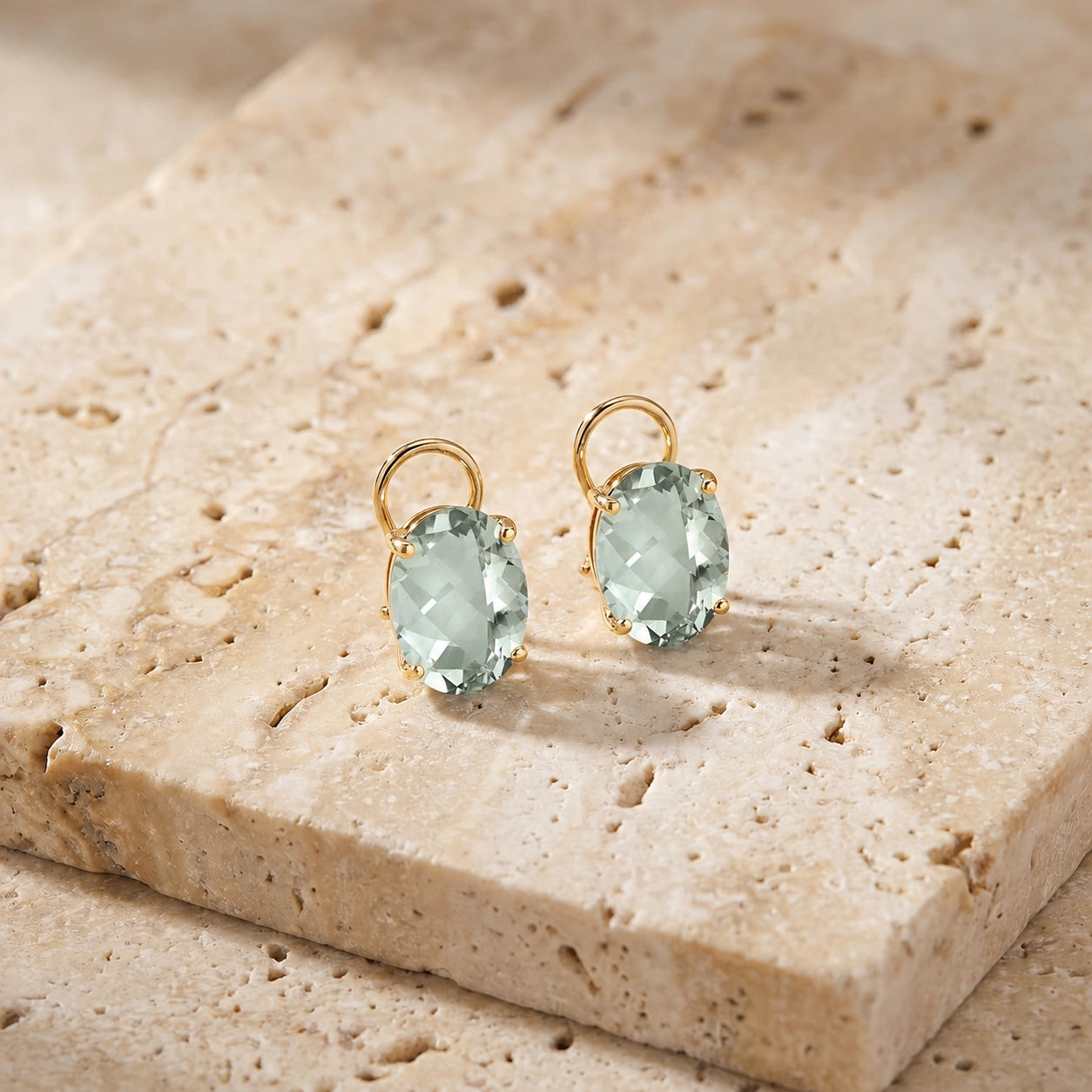 Yellow Gold Green Amethyst — Mariaemanuela