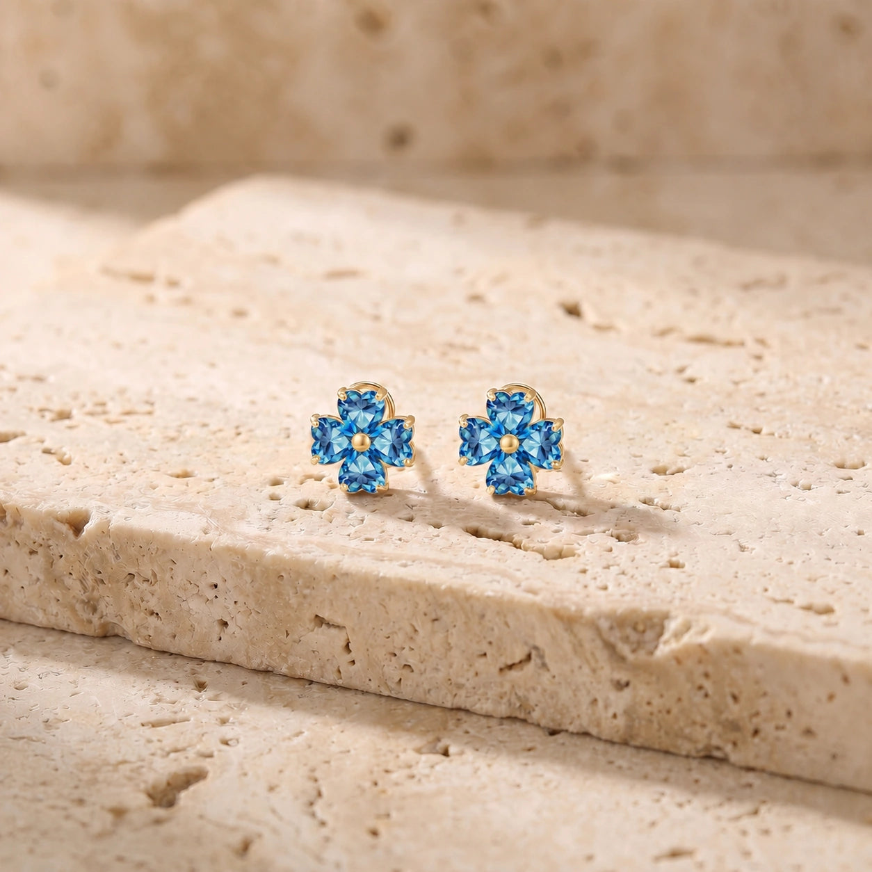 Yellow Gold Blue Topaz — Mariaemerenziana