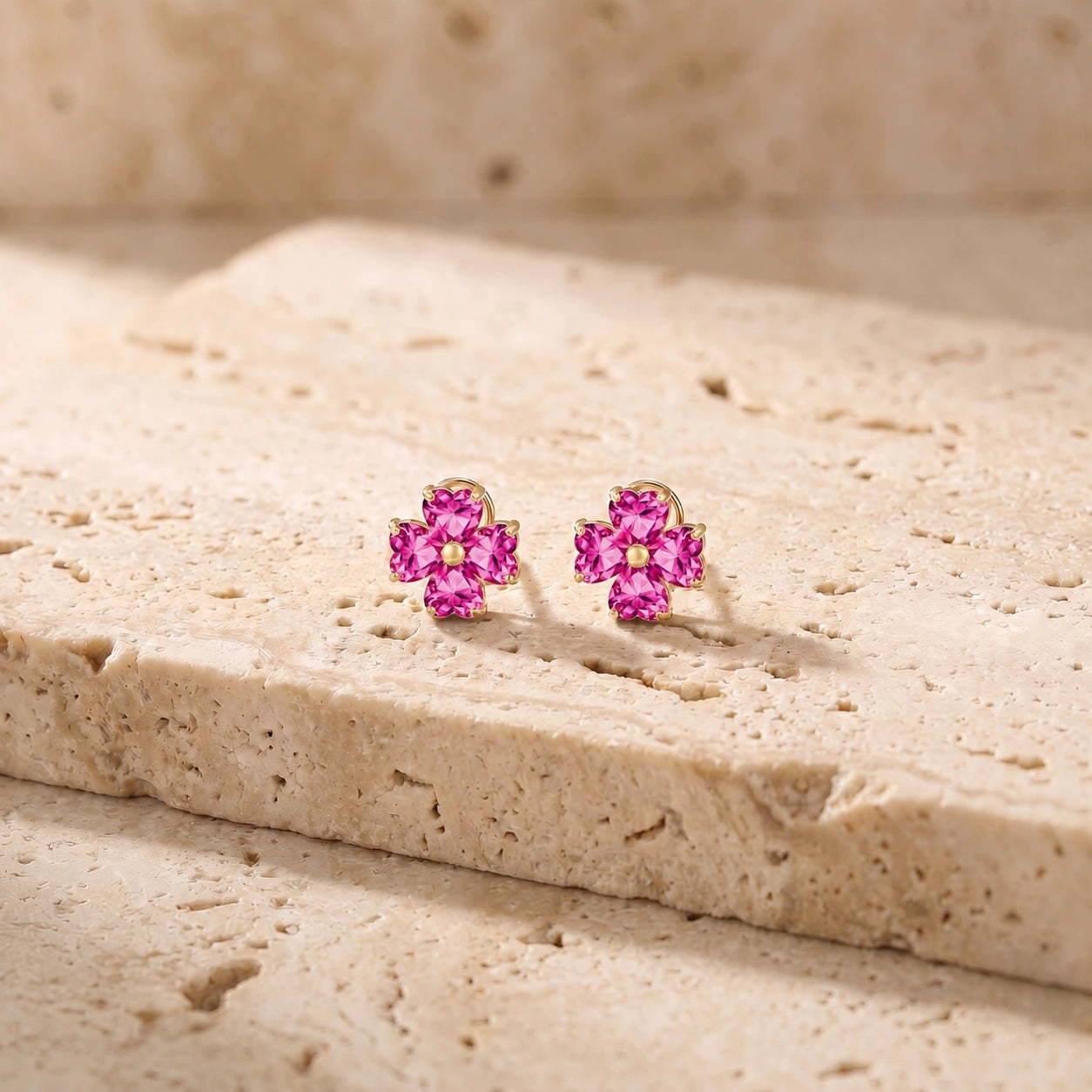 Yellow Gold Pink Topaz — Mariaemerenziana