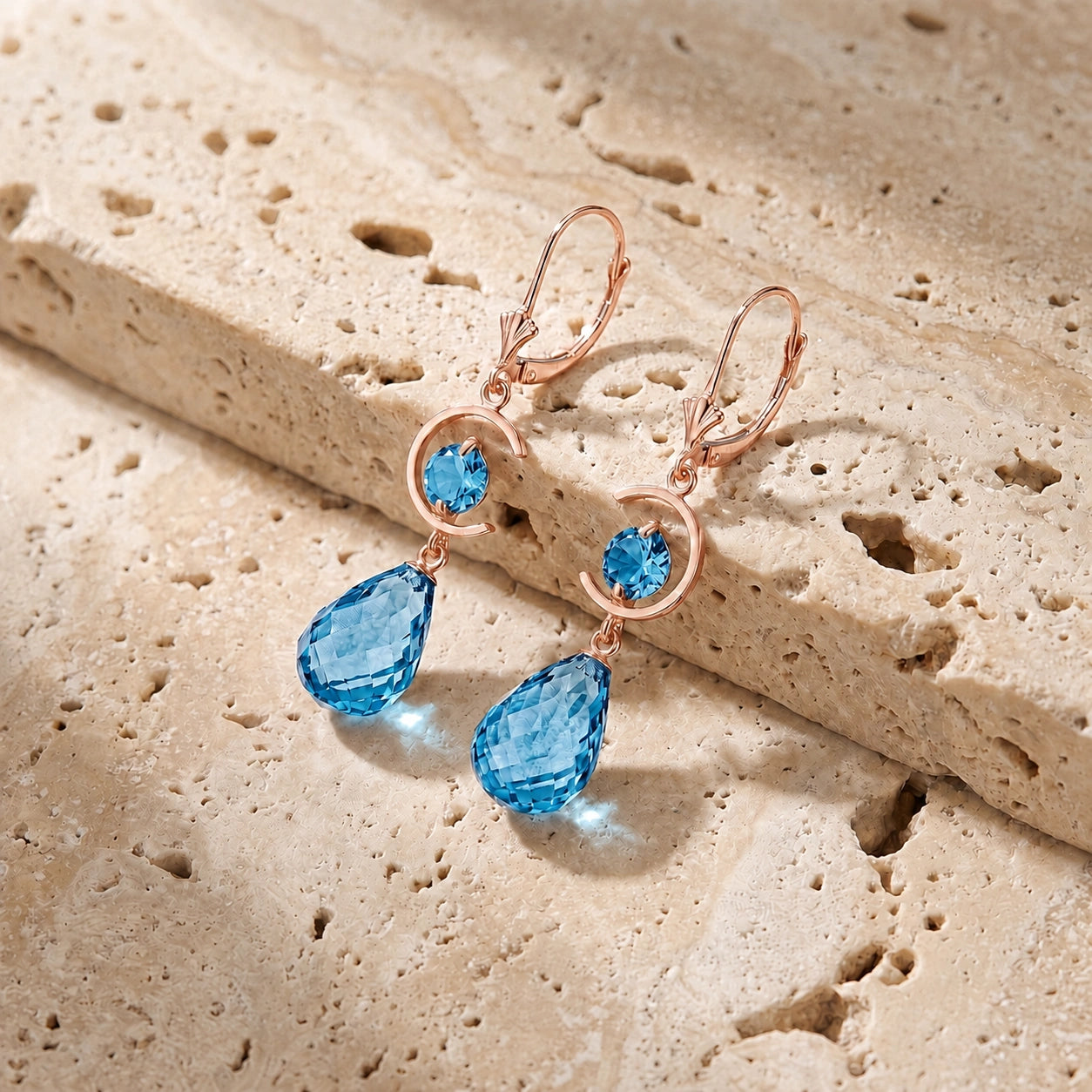 Rose Gold Blue Topaz — Mariaemma