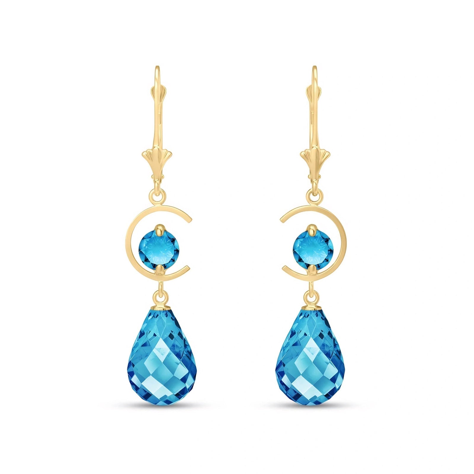 Yellow Gold Blue Topaz — Mariaemma