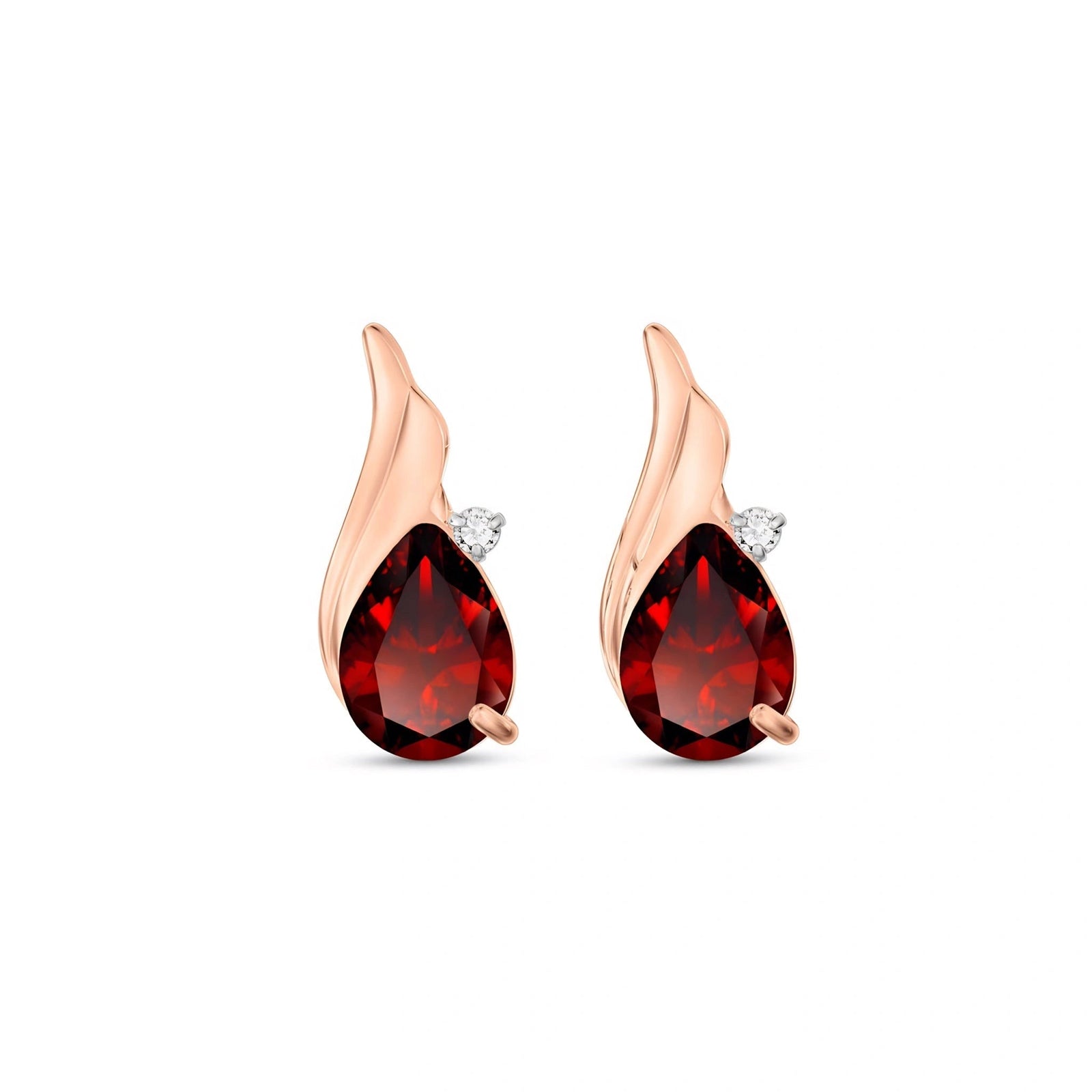 Rose Gold Garnet & Diamond — Mariaenrica