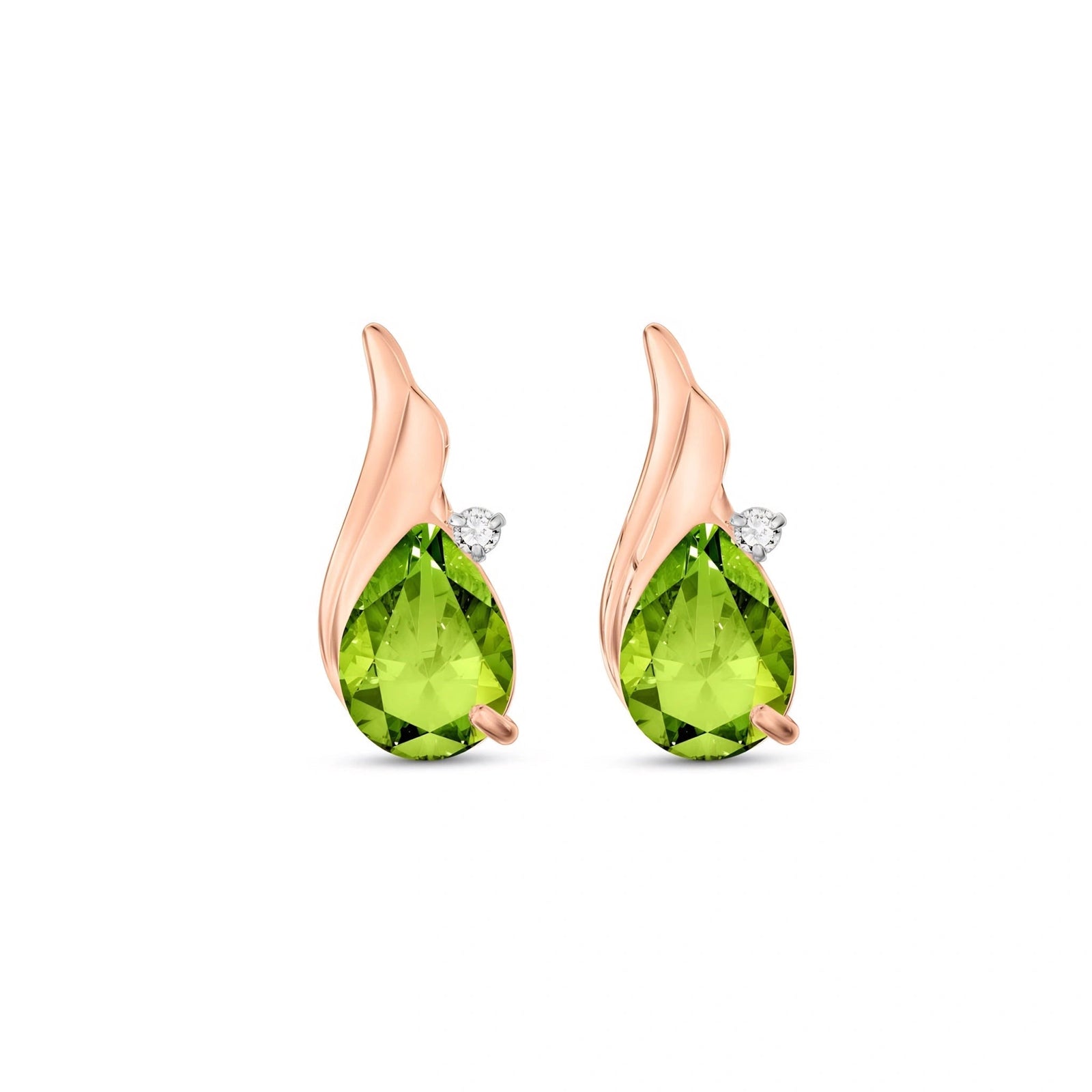 Rose Gold Peridot & Diamond — Mariaenrica