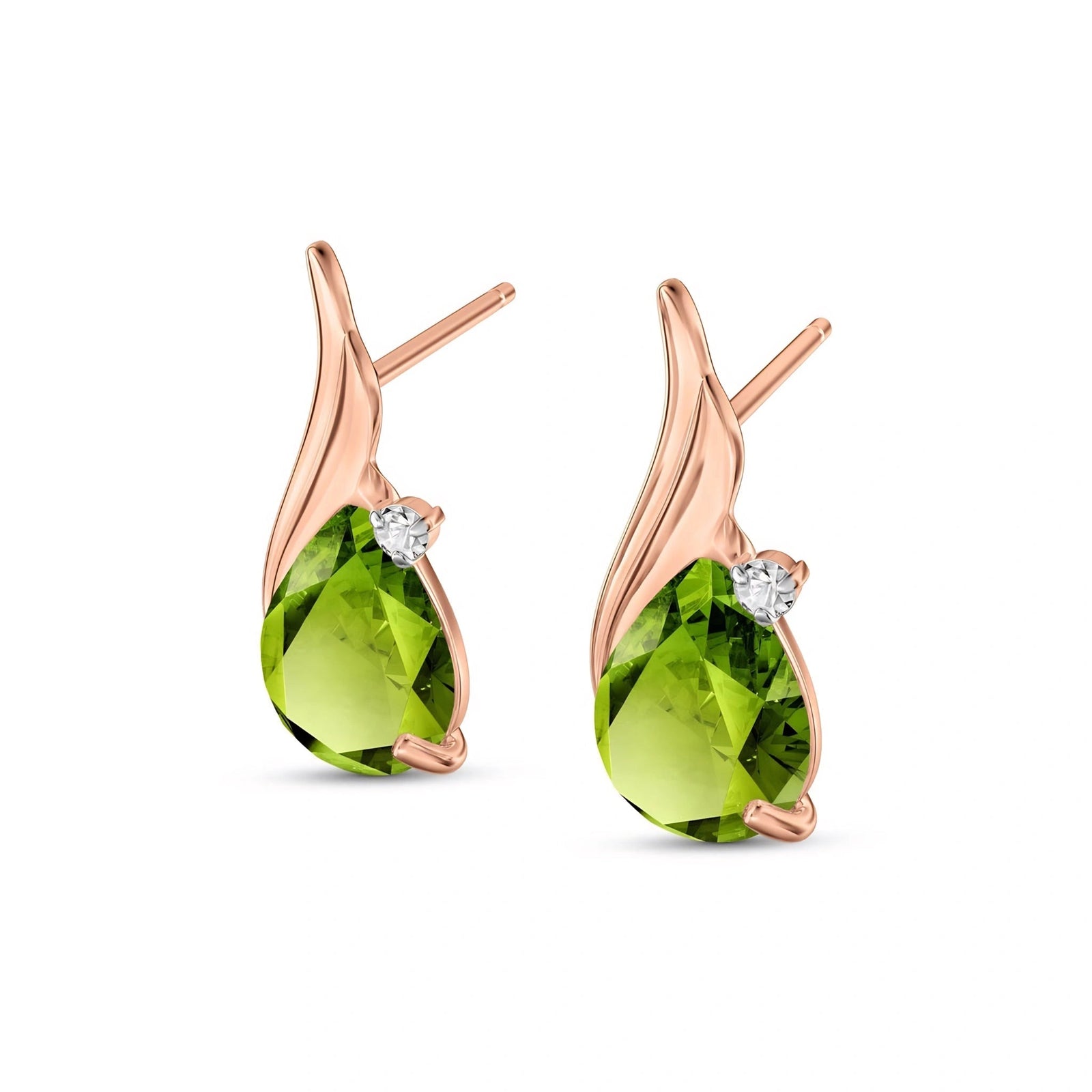 Rose Gold Peridot & Diamond — Mariaenrica