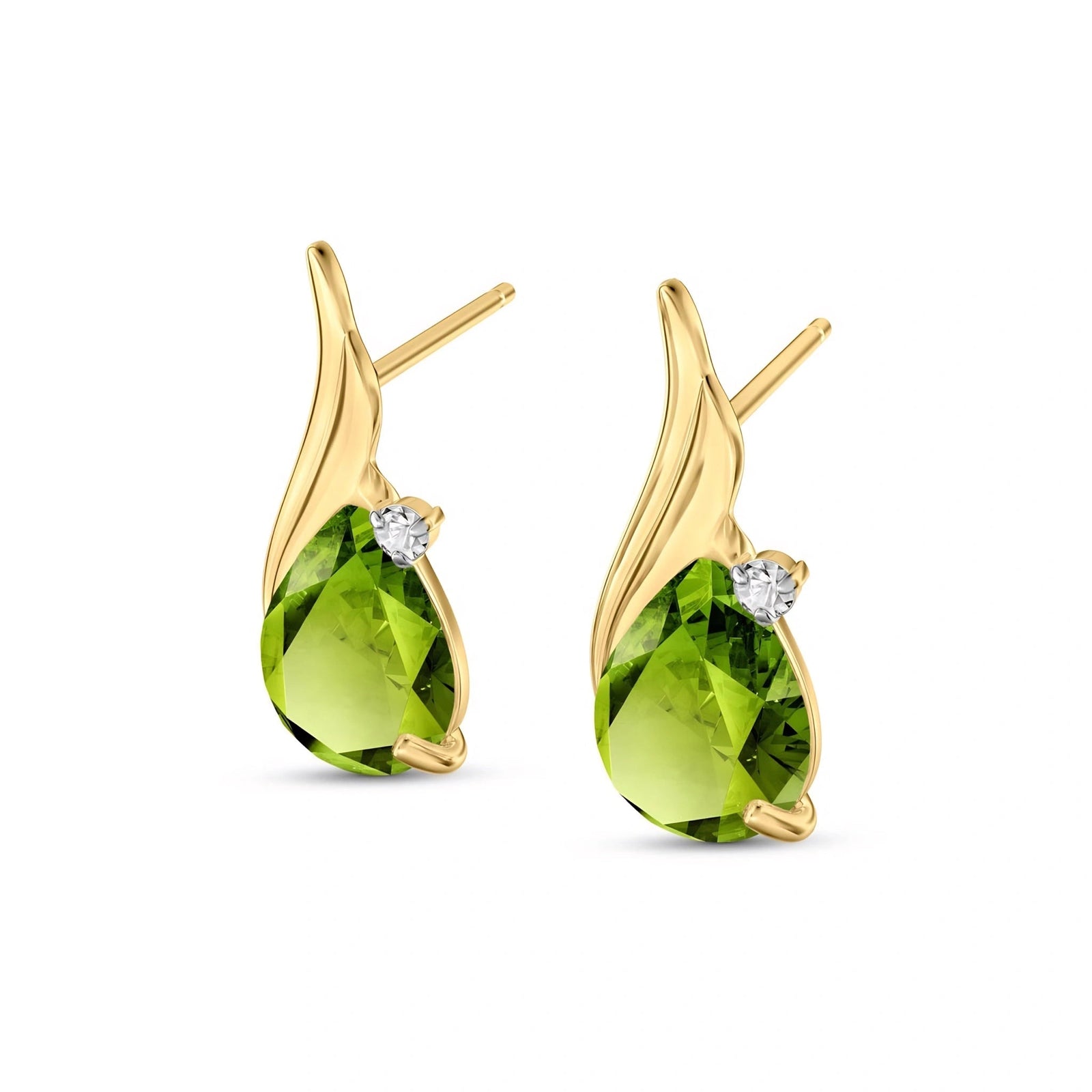 Yellow Gold Peridot & Diamond — Mariaenrica