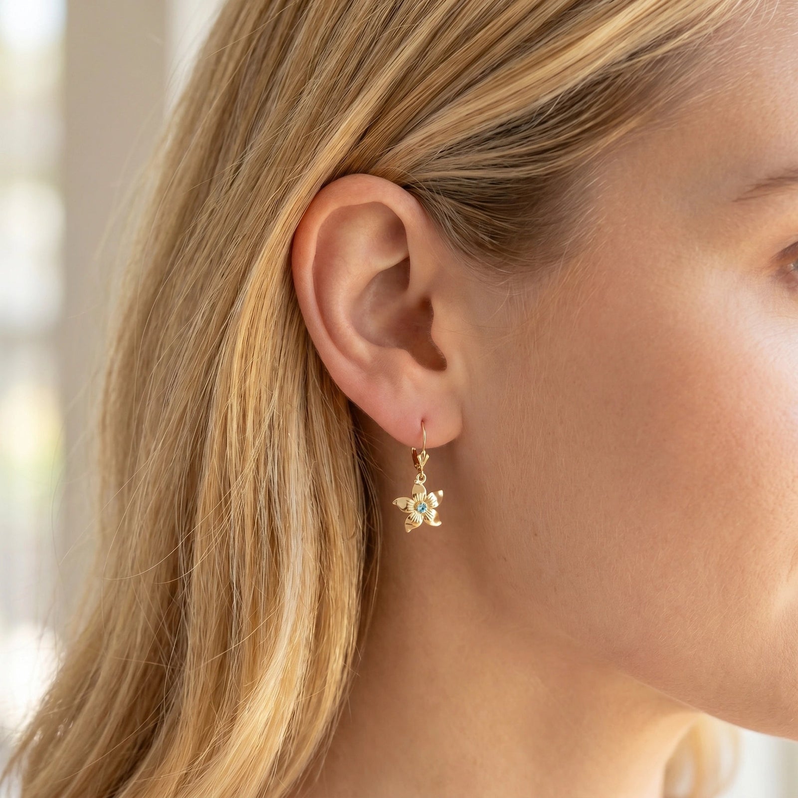 Yellow Gold Blue Topaz — Mariaernesta