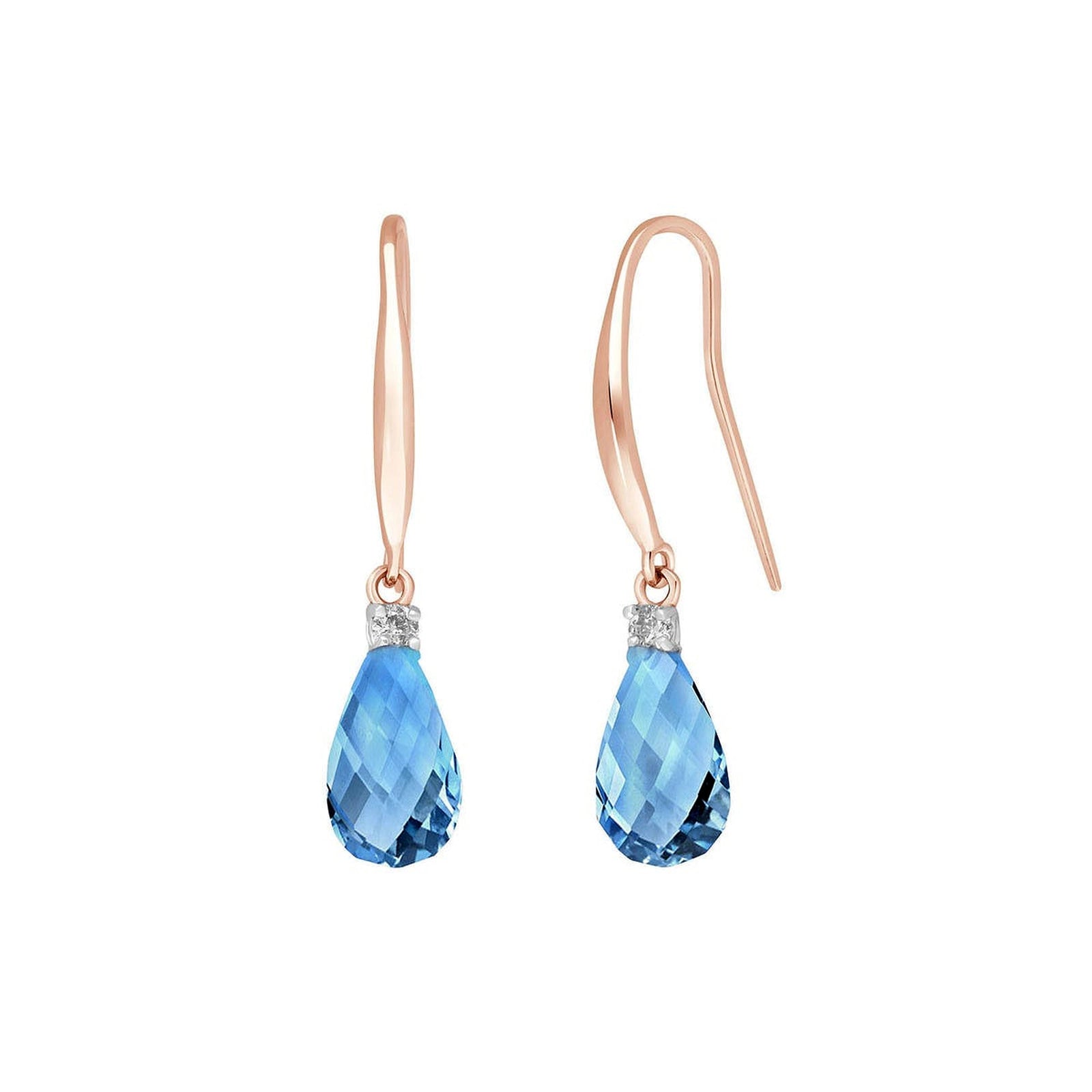 Rose Gold Diamond & Blue Topaz — Mariaersilia