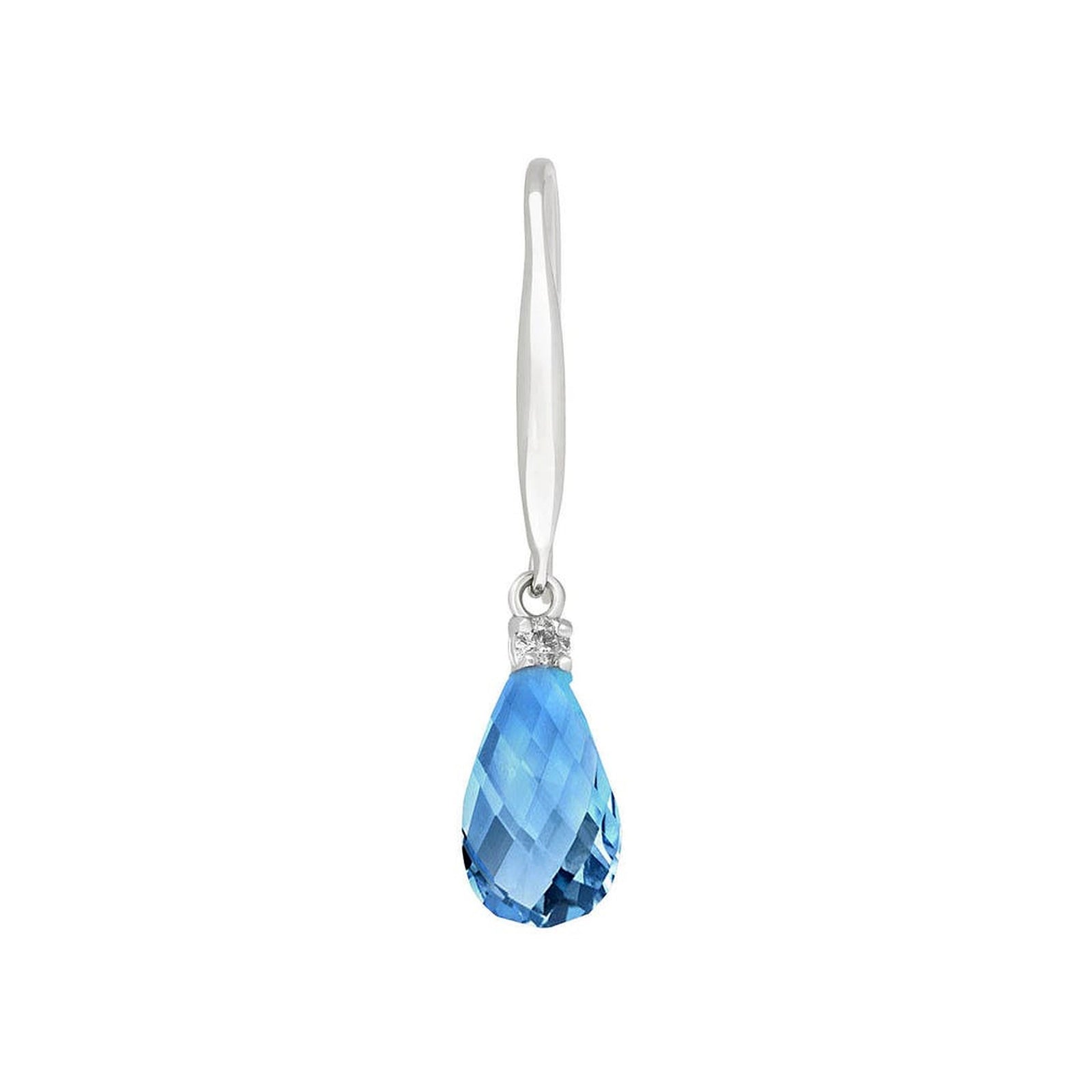 White Gold Diamond & Blue Topaz — Mariaersilia