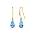 Yellow Gold Diamond & Blue Topaz — Mariaersilia