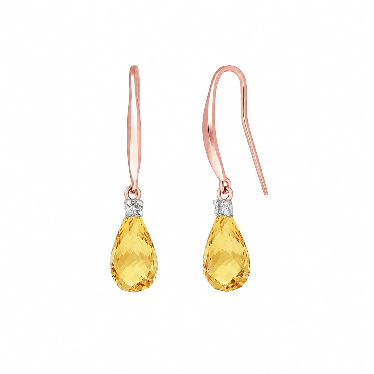 Rose Gold Diamond & Citrine — Mariaersilia