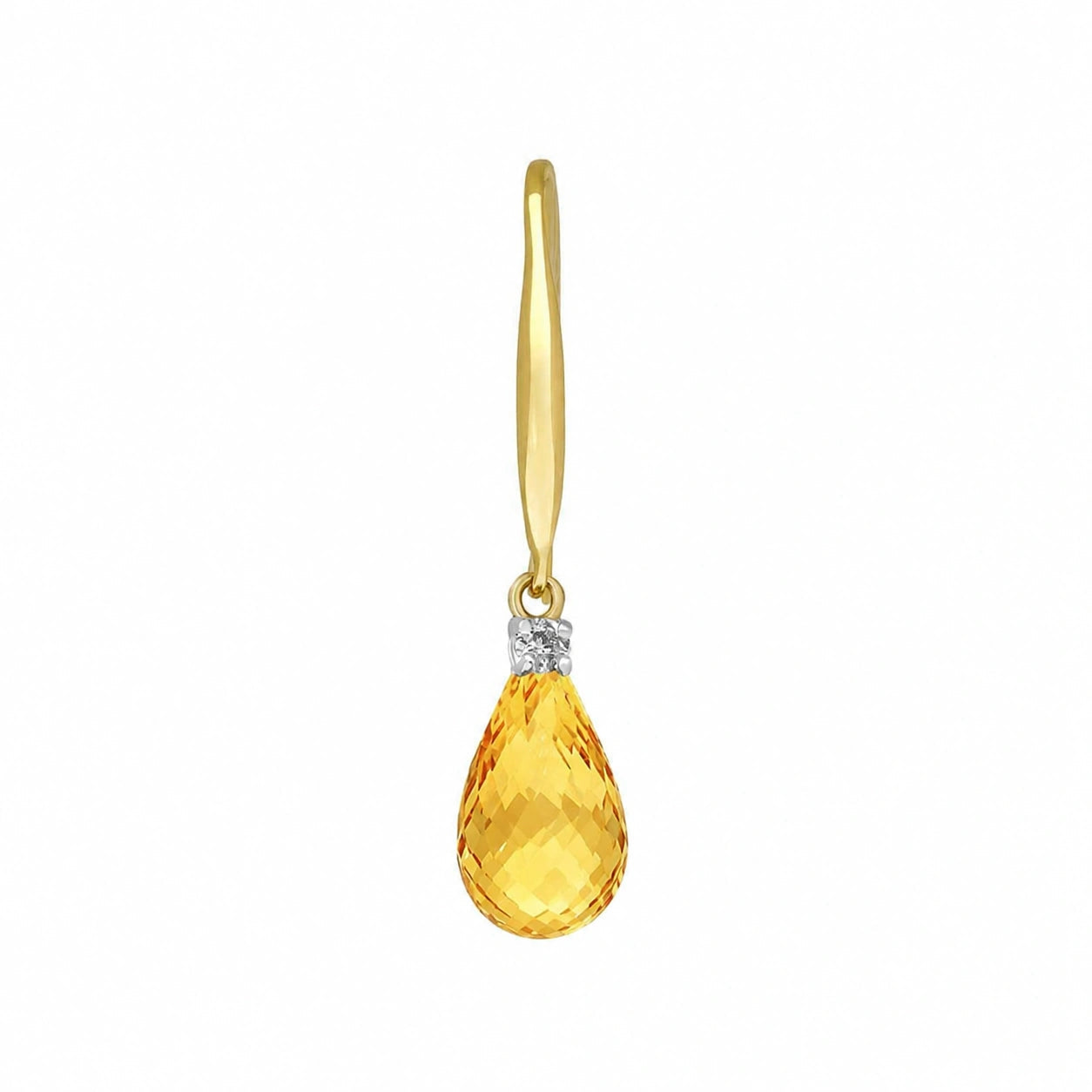 Yellow Gold Diamond & Citrine — Mariaersilia