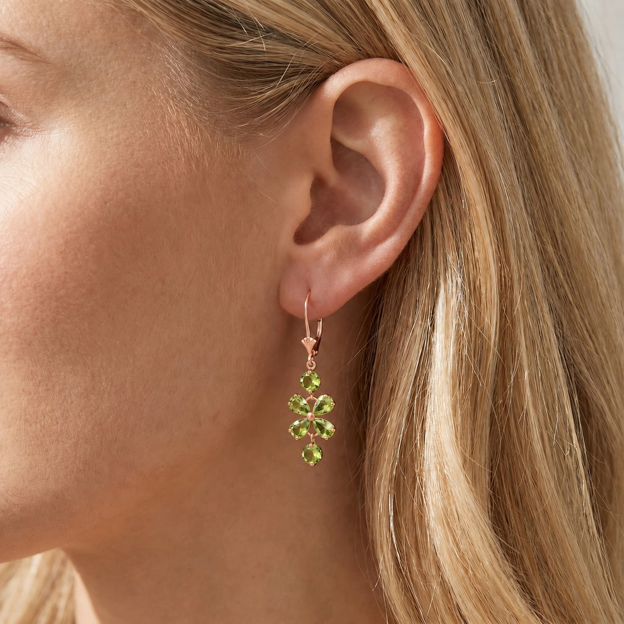 Rose Gold Bloom Earrings Amethyst 10K — Gertrude