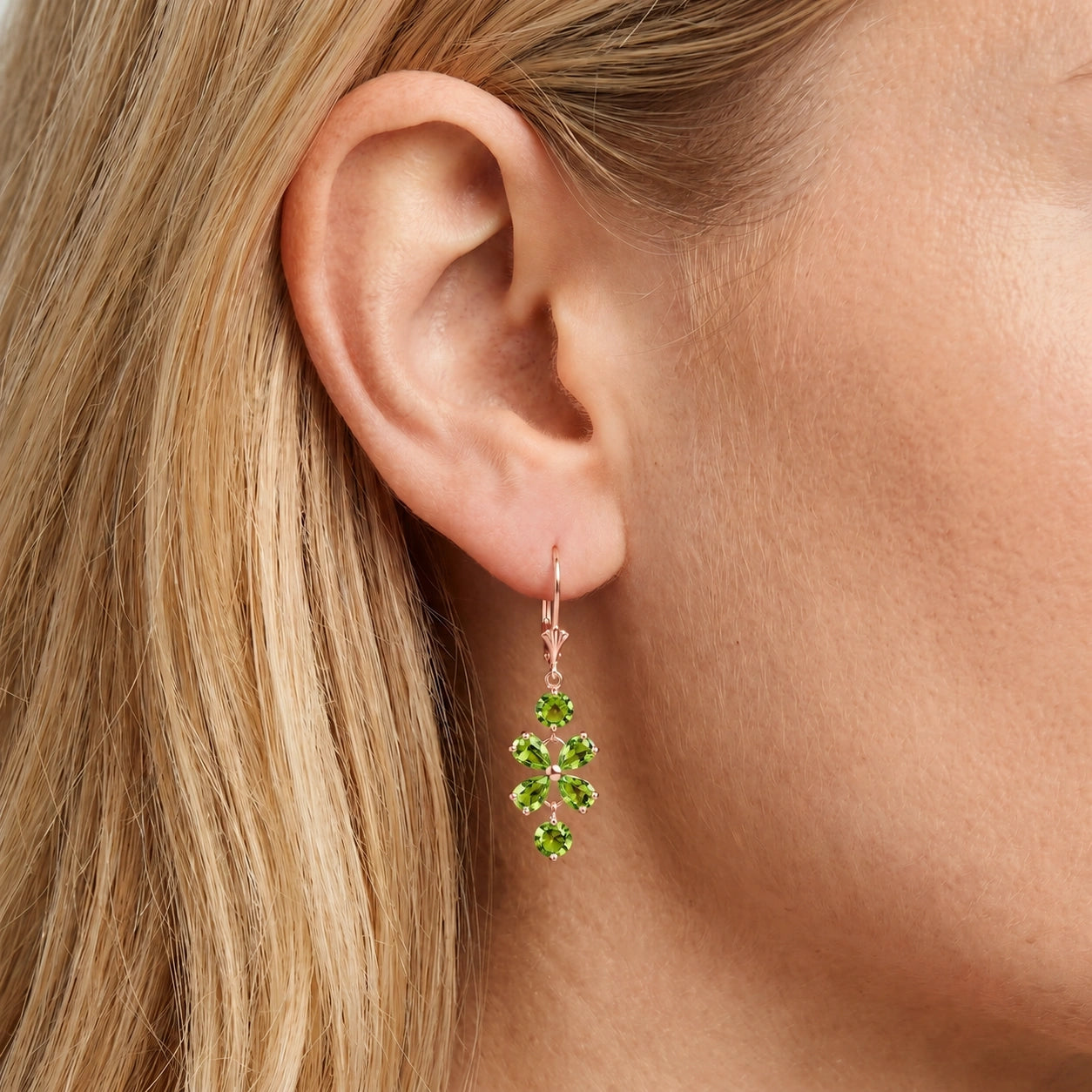 Rose Gold Bloom Earrings Amethyst 10K — Gertrude