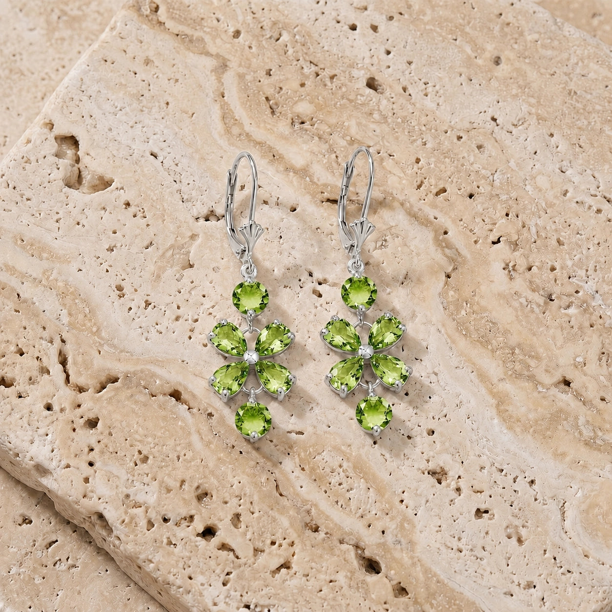 White Gold Bloom Earrings Amethyst 10K — Gertrude