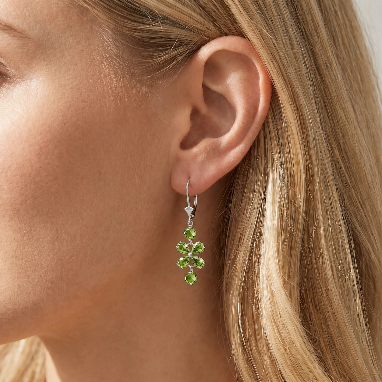 White Gold Bloom Earrings Amethyst 10K — Gertrude