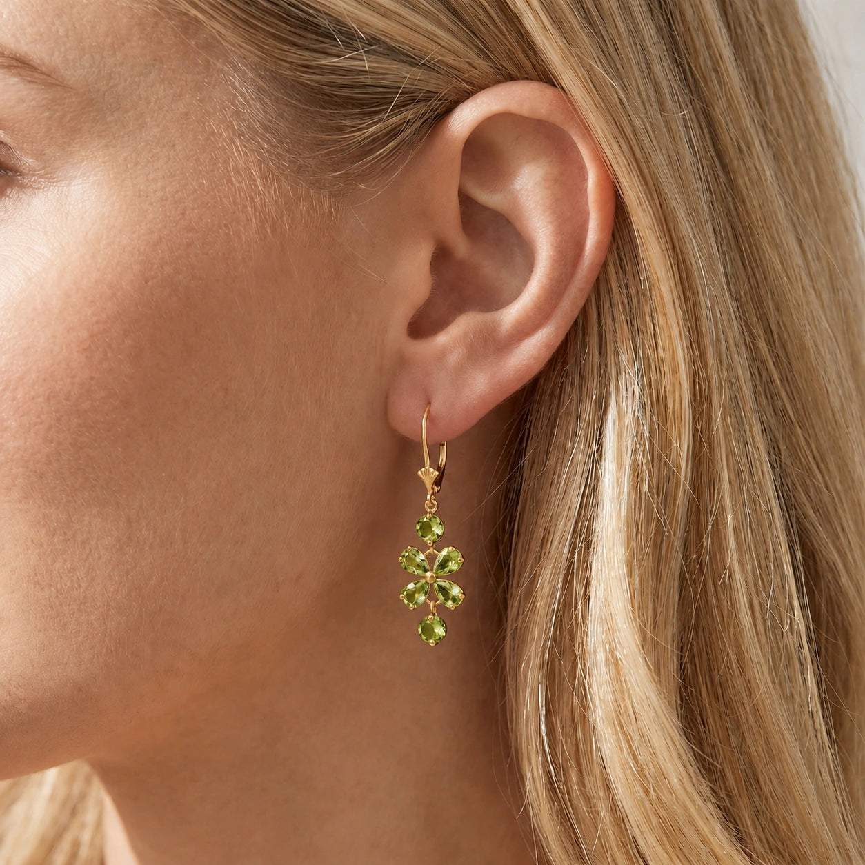 Yellow Gold Bloom Earrings Amethyst 10K — Gertrude