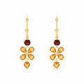 Yellow Gold Bloom Earrings Citrine 10K — Gertrude