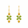 Yellow Gold Bloom Earrings Emerald 10K — Gertrude