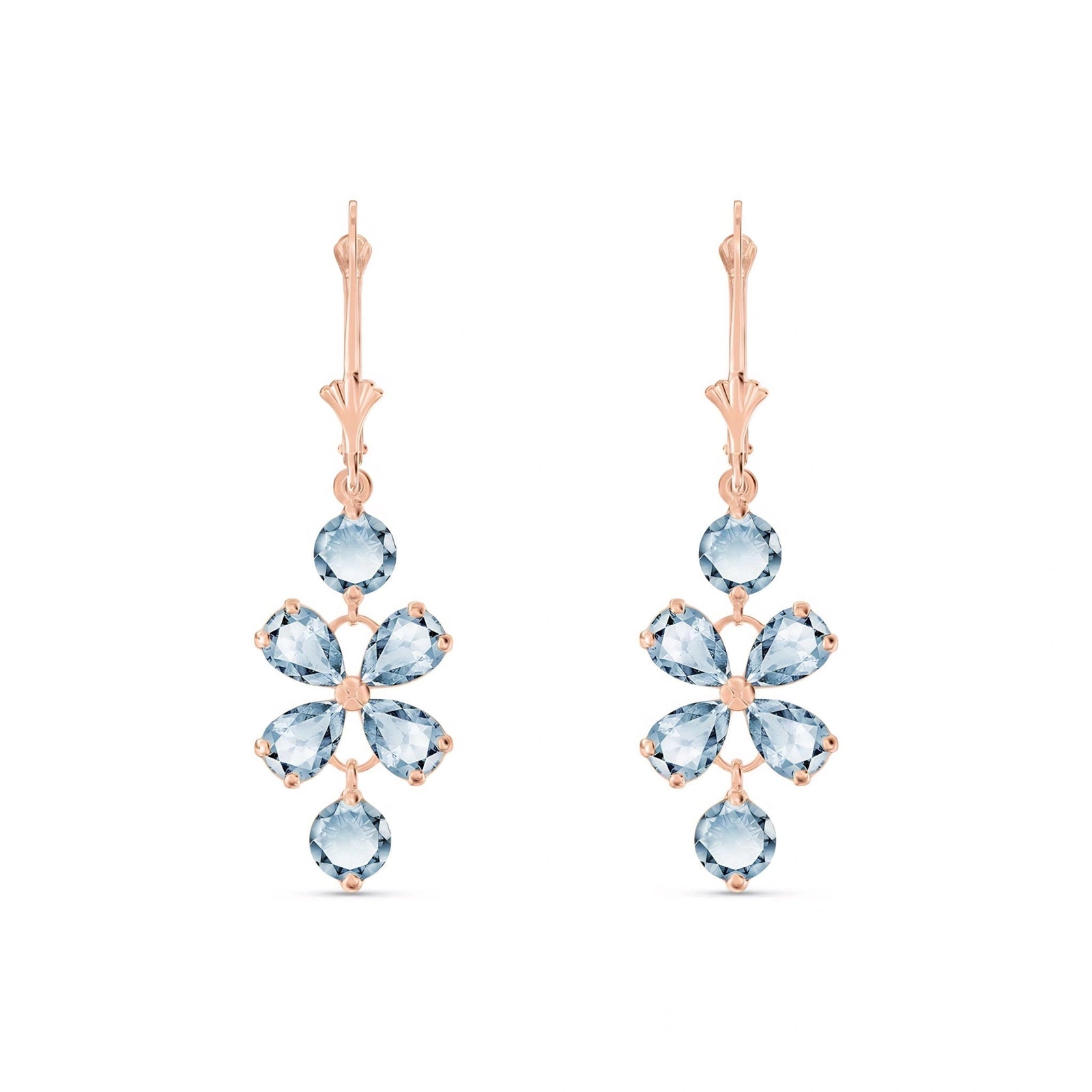 Rose Gold Bloom Earrings Garnet 10K — Gertrude