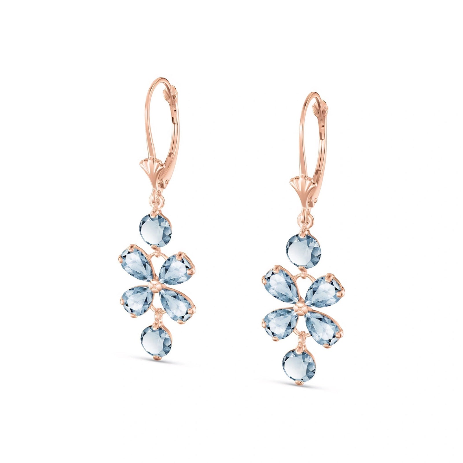 Rose Gold Bloom Earrings Garnet 10K — Gertrude