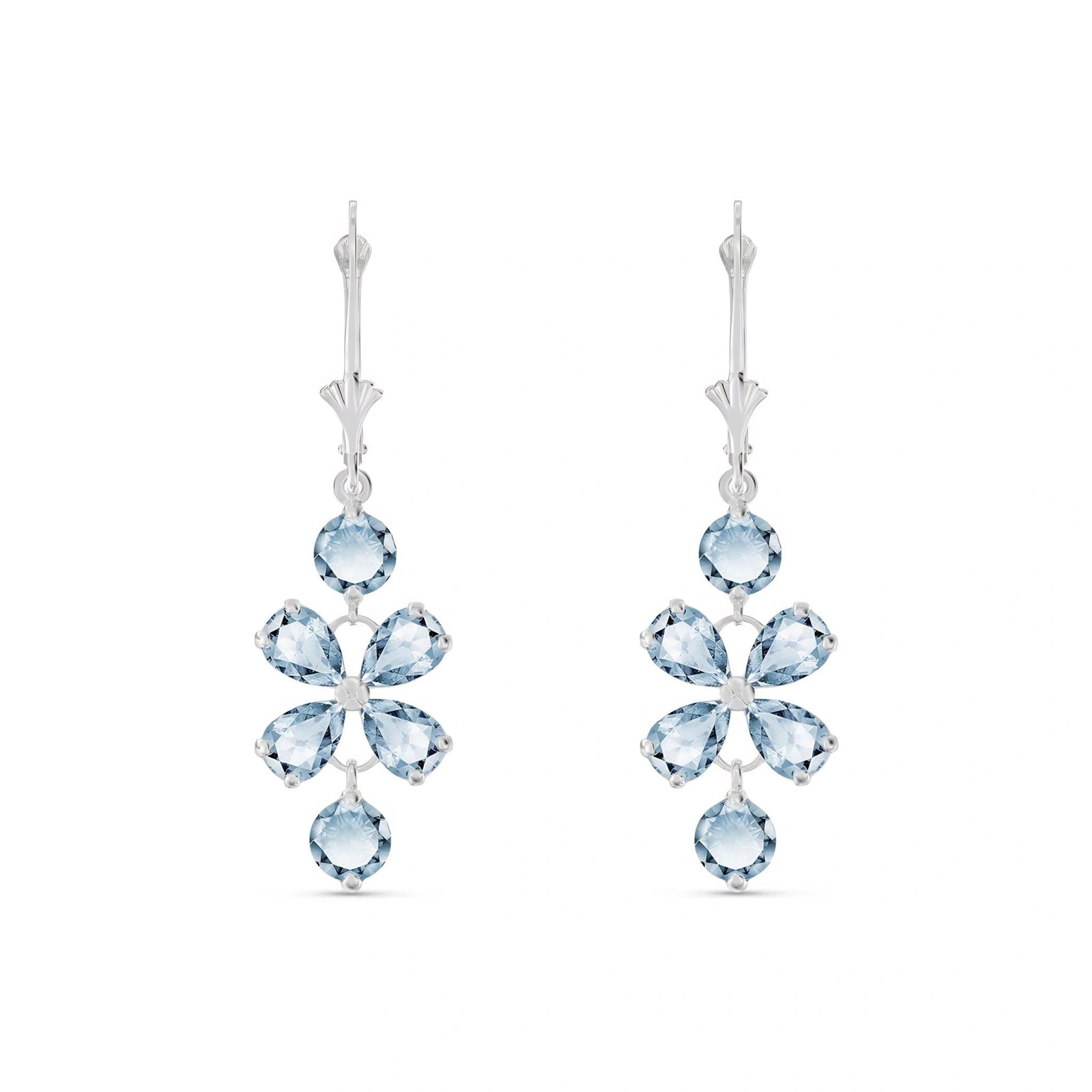 White Gold Bloom Earrings Garnet 10K — Gertrude