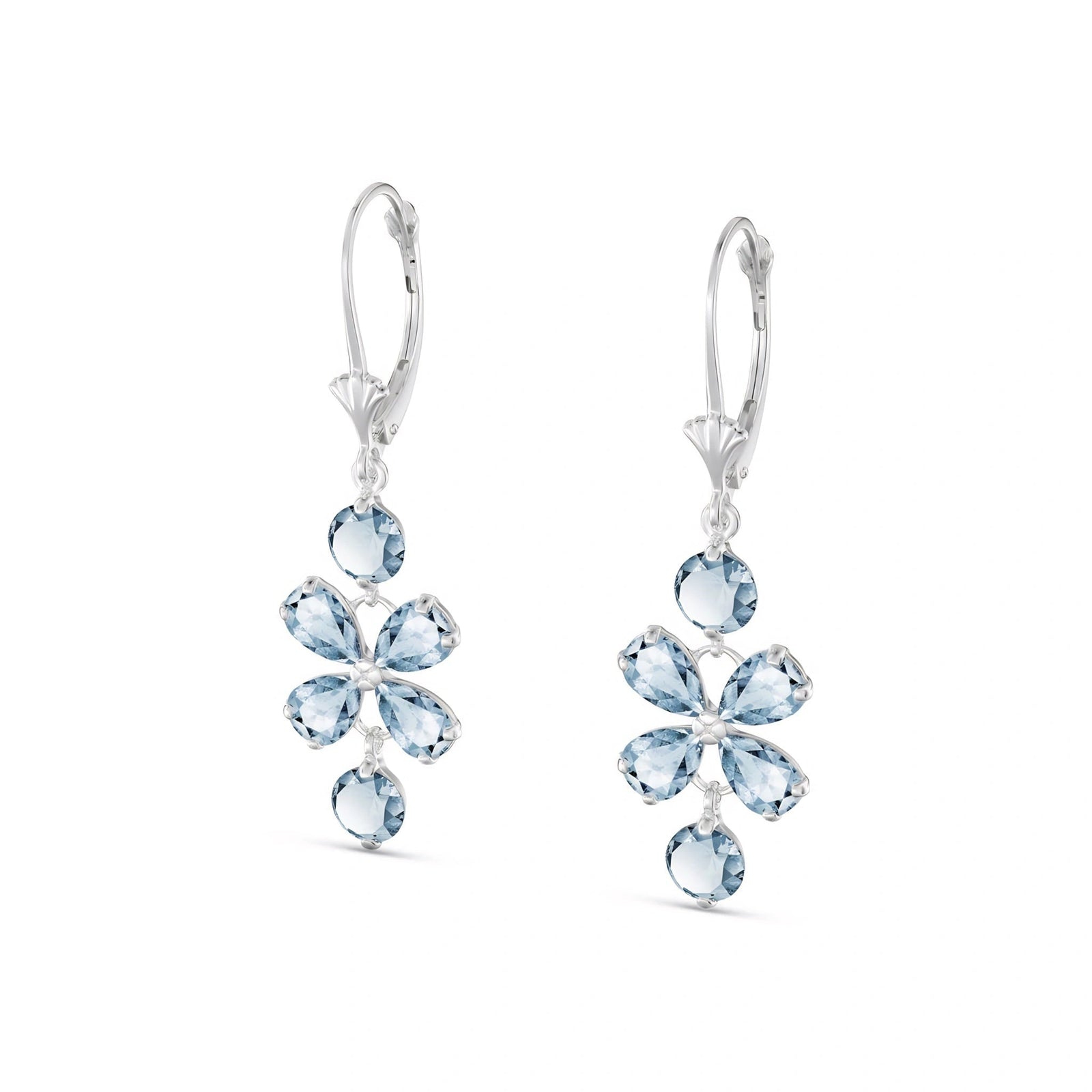 White Gold Bloom Earrings Garnet 10K — Gertrude