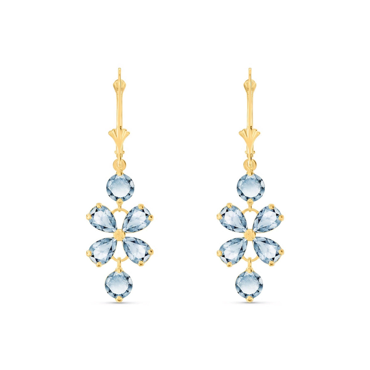 Yellow Gold Bloom Earrings Garnet 10K — Gertrude