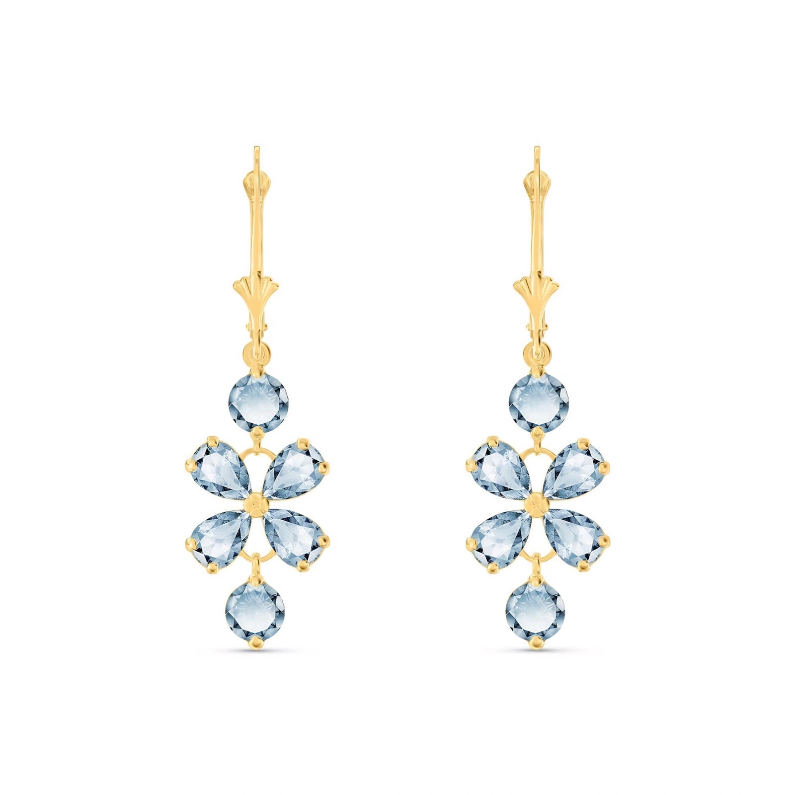 Yellow Gold Bloom Earrings Garnet 10K — Gertrude