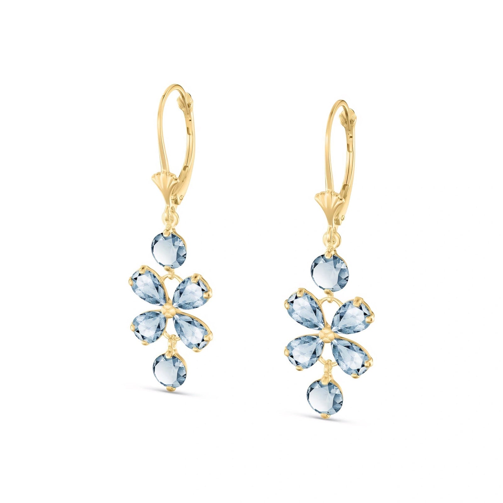 Yellow Gold Bloom Earrings Garnet 10K — Gertrude