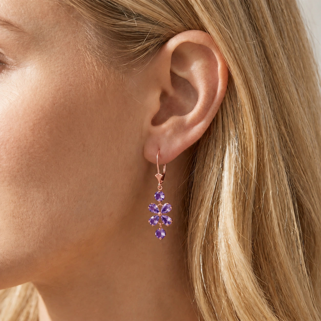 Rose Gold Bloom Earrings Peridot 10K — Gertrude