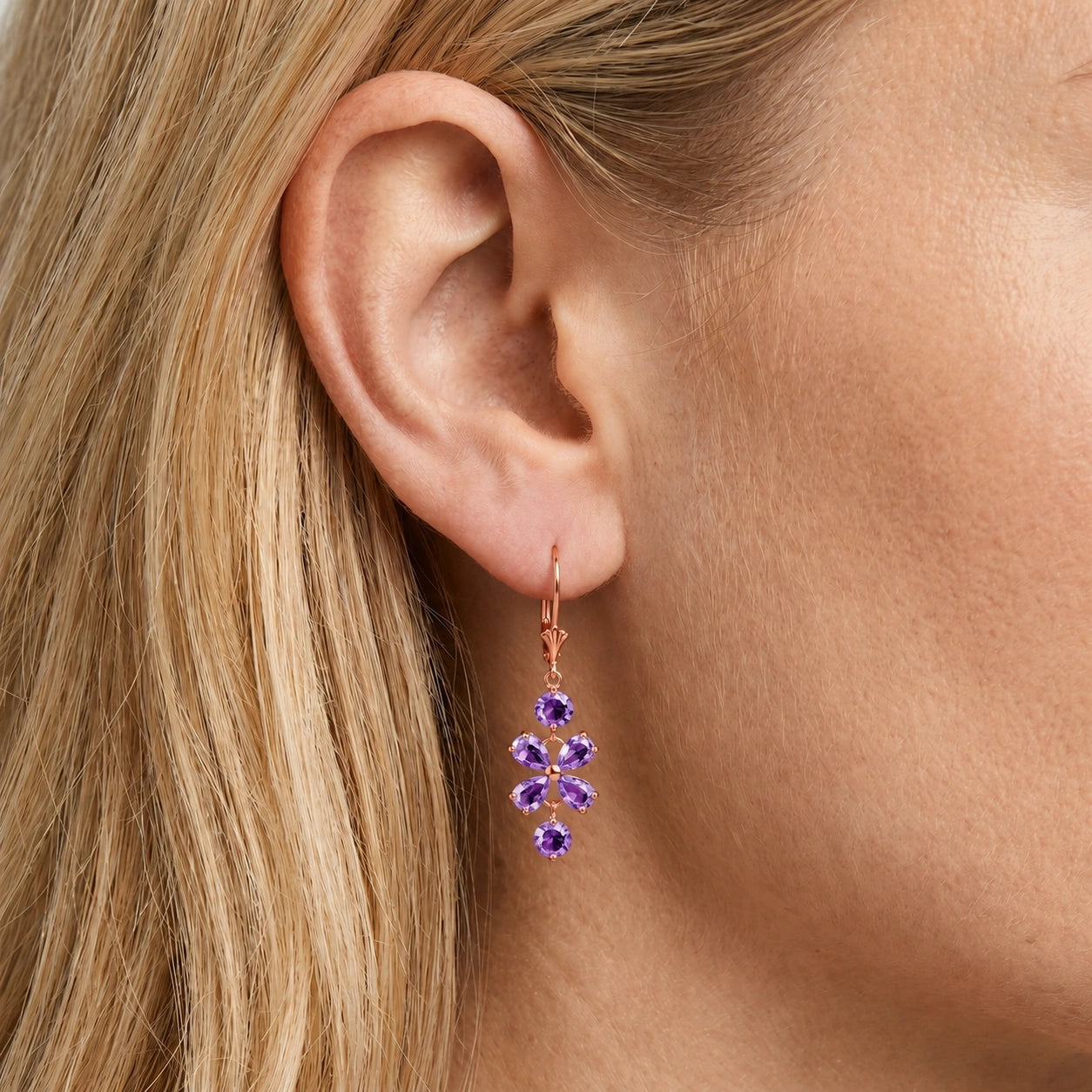 Rose Gold Bloom Earrings Peridot 10K — Gertrude