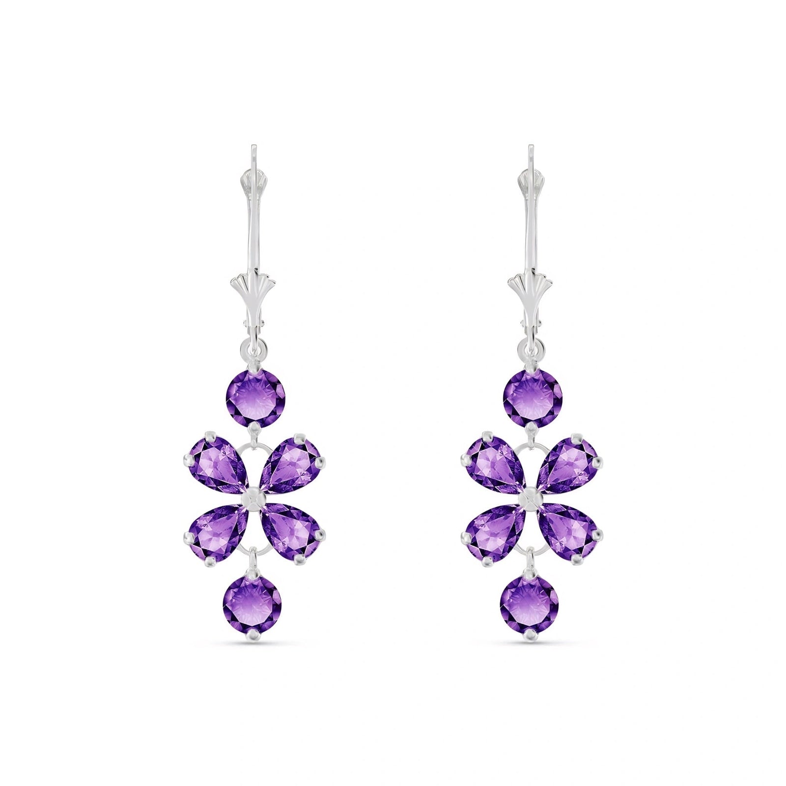 White Gold Bloom Earrings Peridot 10K — Gertrude
