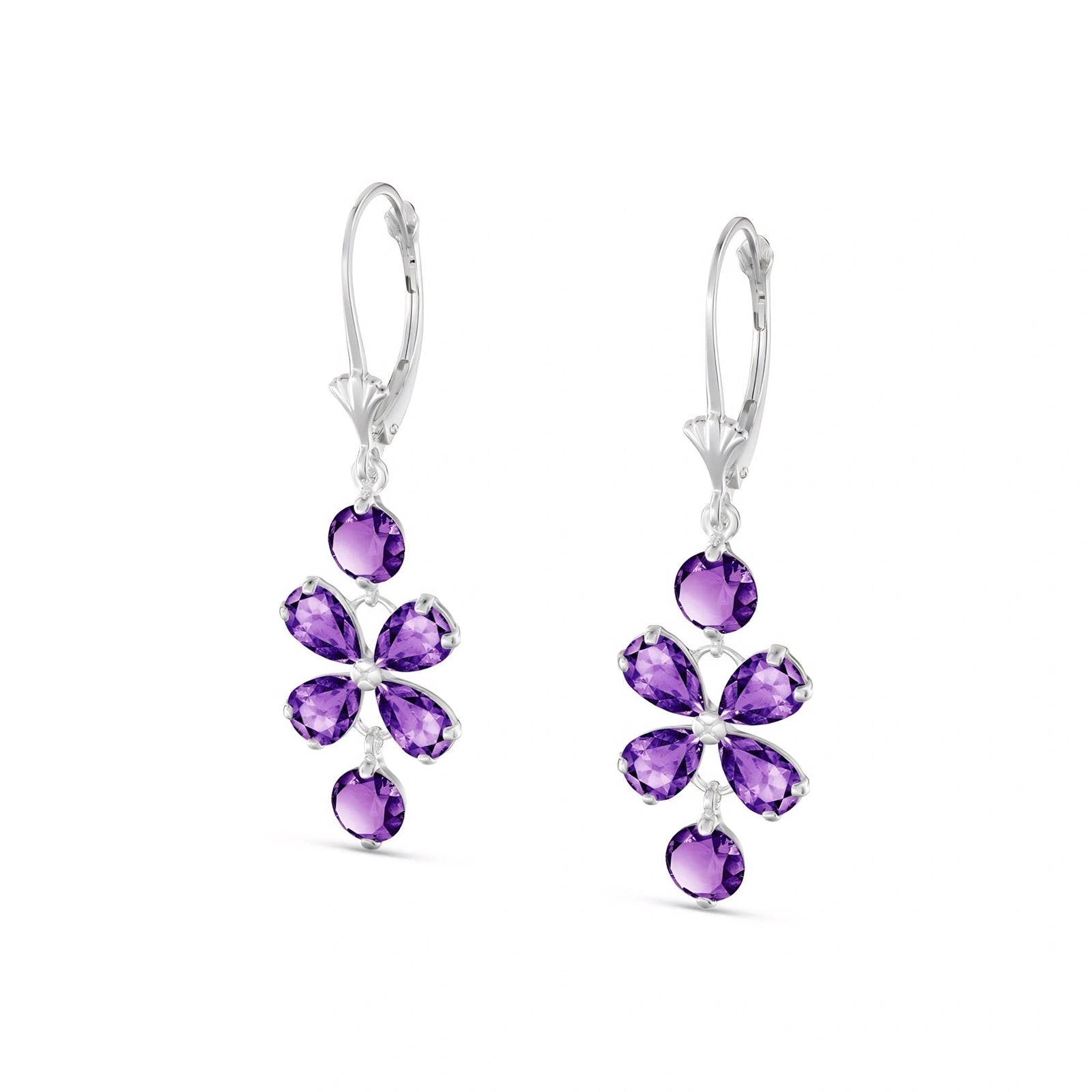 White Gold Bloom Earrings Peridot 10K — Gertrude