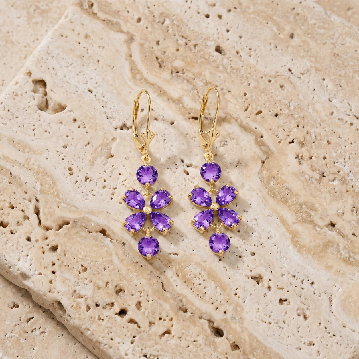 Yellow Gold Bloom Earrings Peridot 10K — Gertrude