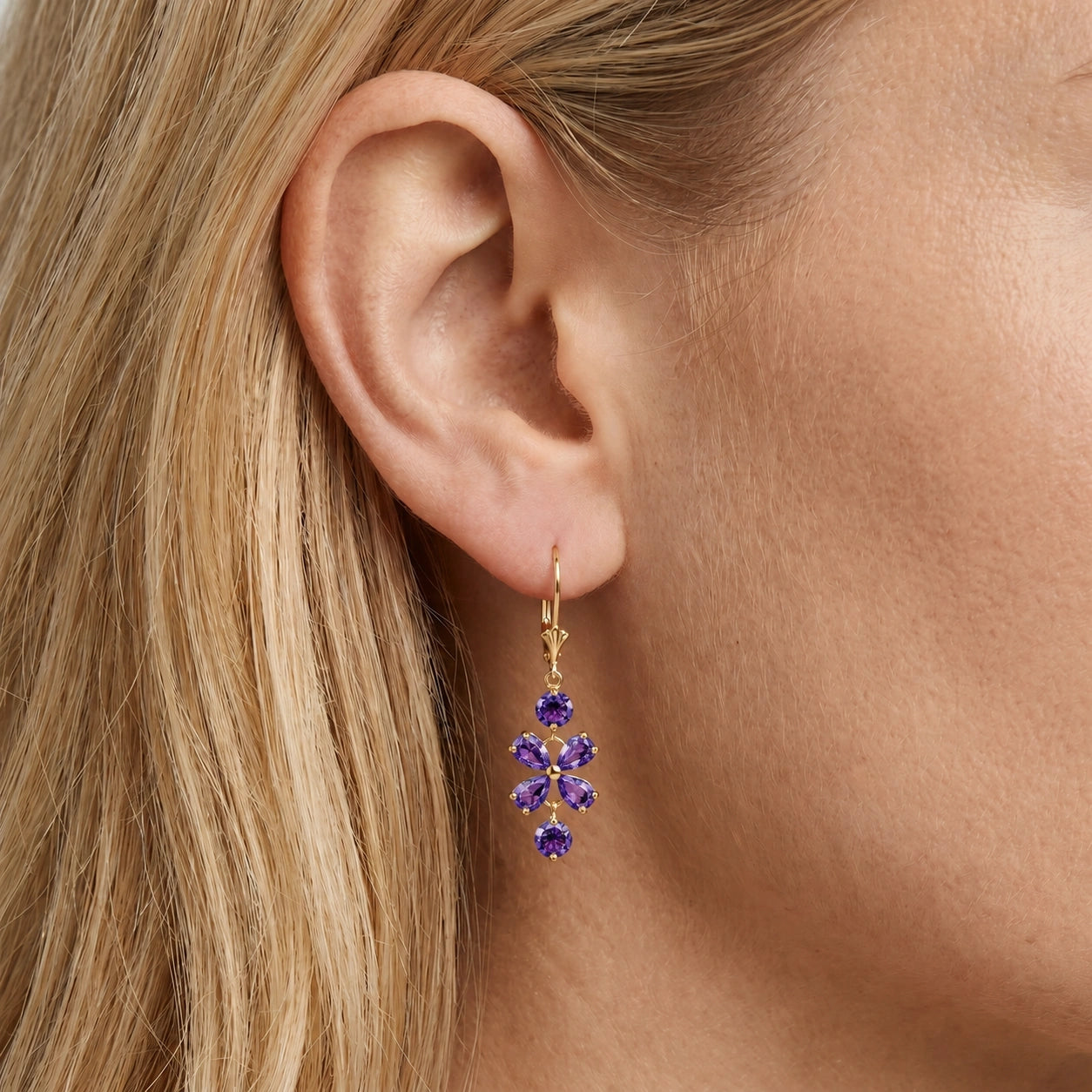 Yellow Gold Bloom Earrings Peridot 10K — Gertrude