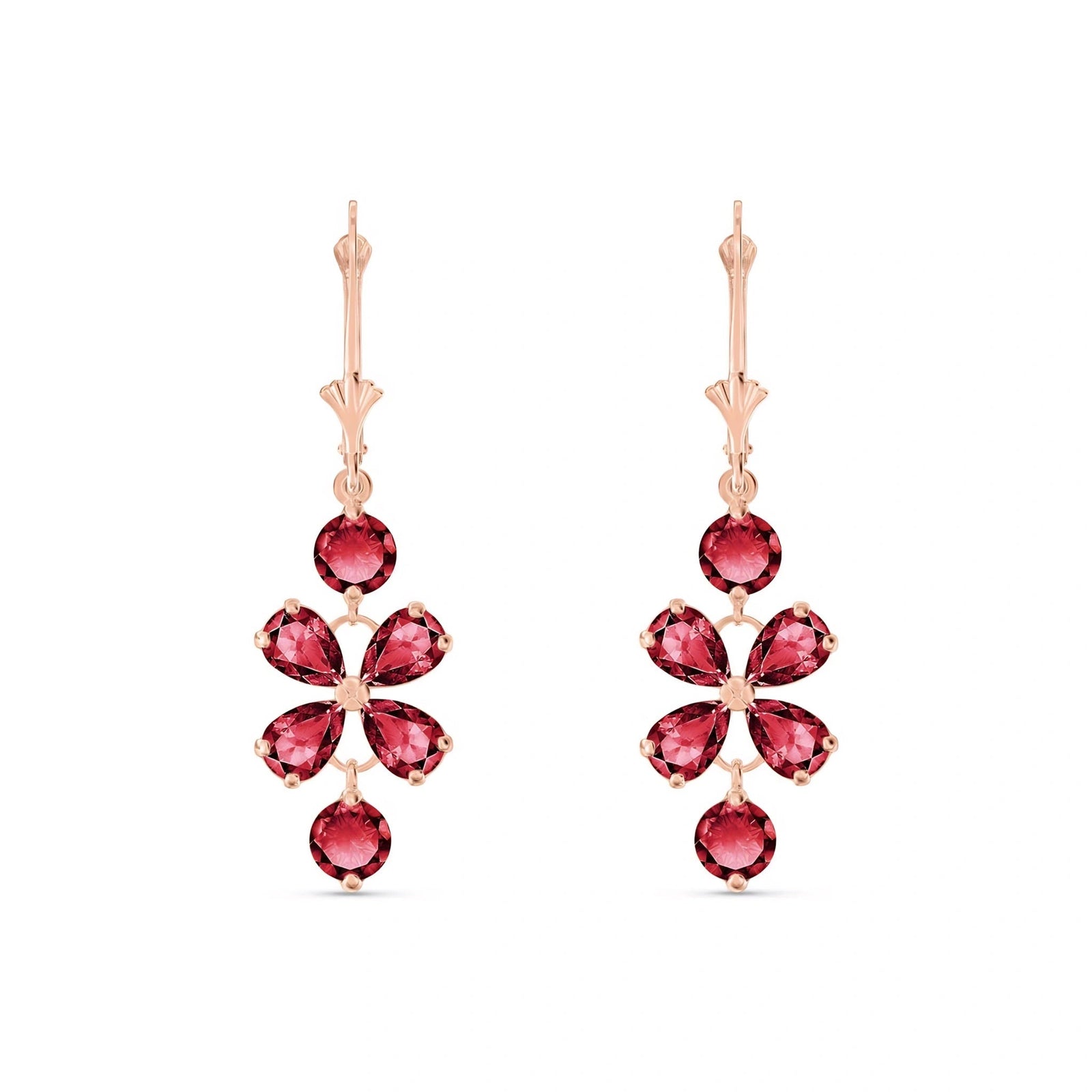 Rose Gold Bloom Earrings Pink Topaz 10K — Gertrude